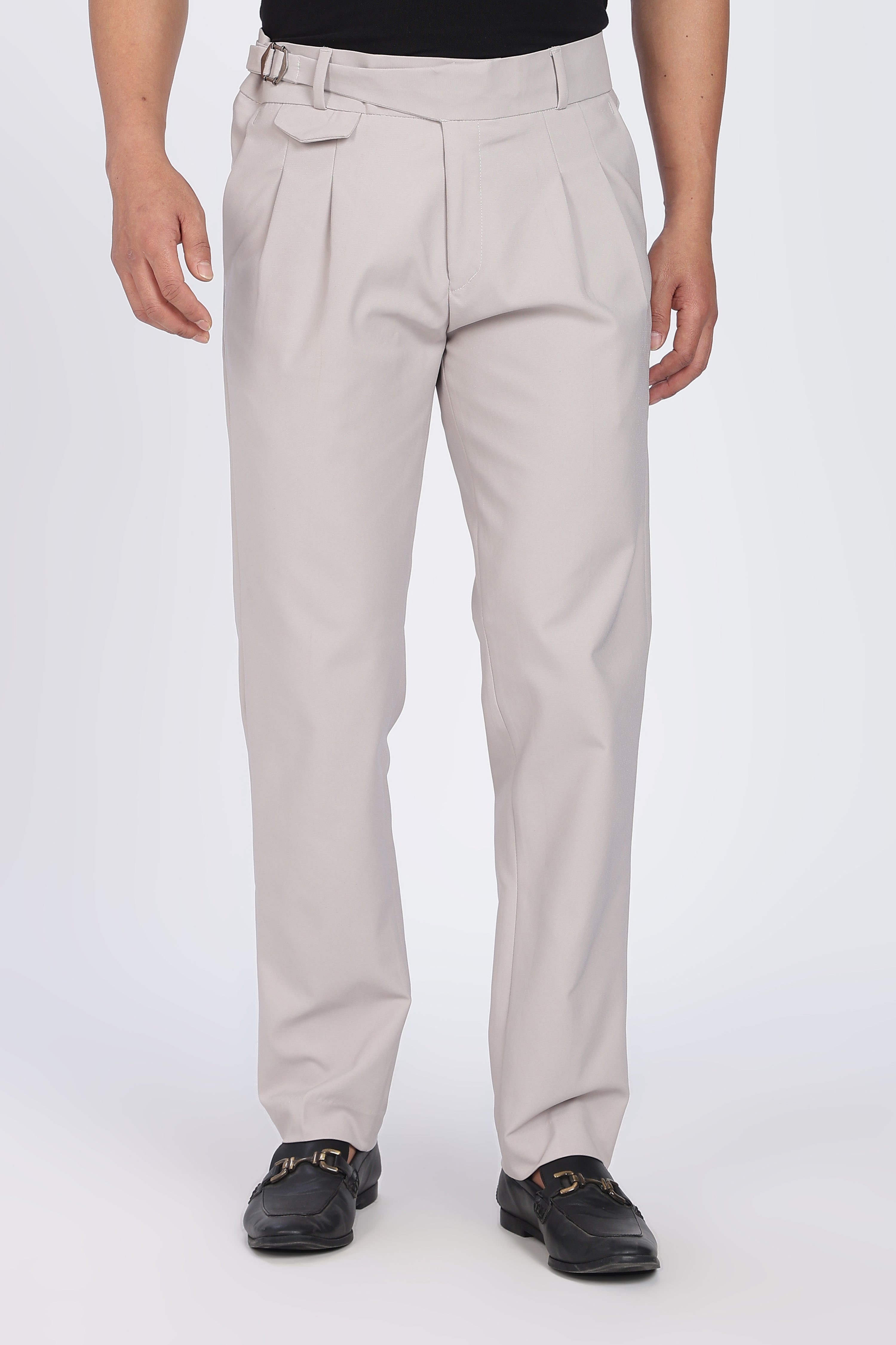 Single Gurkha Tailored Pants – Light Grey