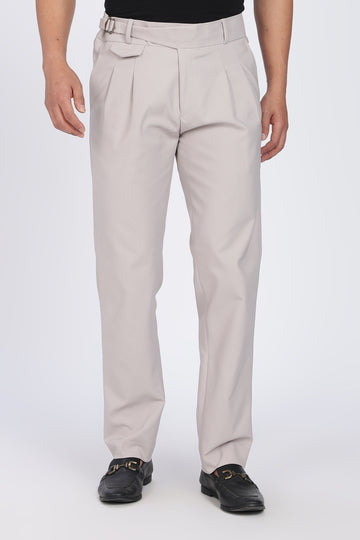 Single Gurkha Tailored Pants – Light Grey
