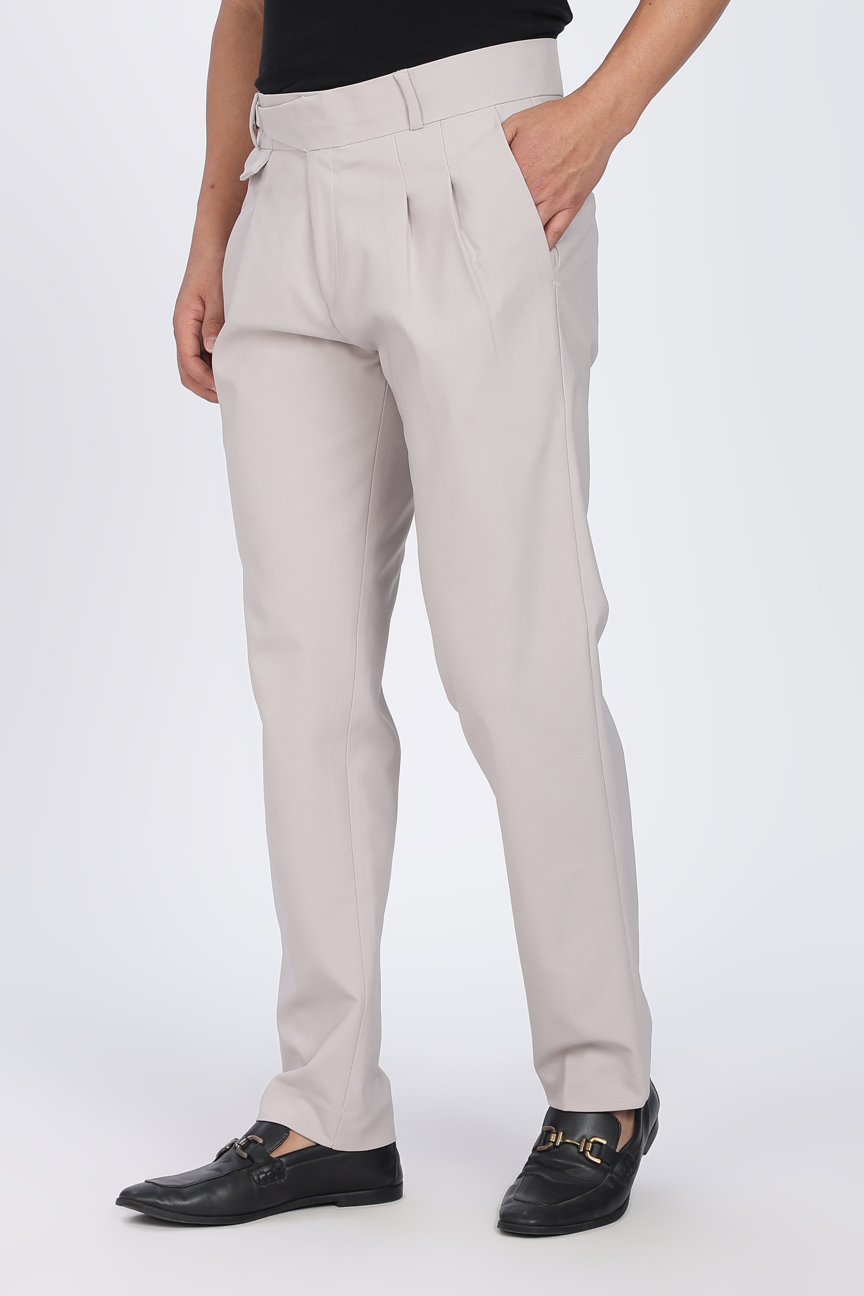 Single Gurkha Tailored Pants – Light Grey