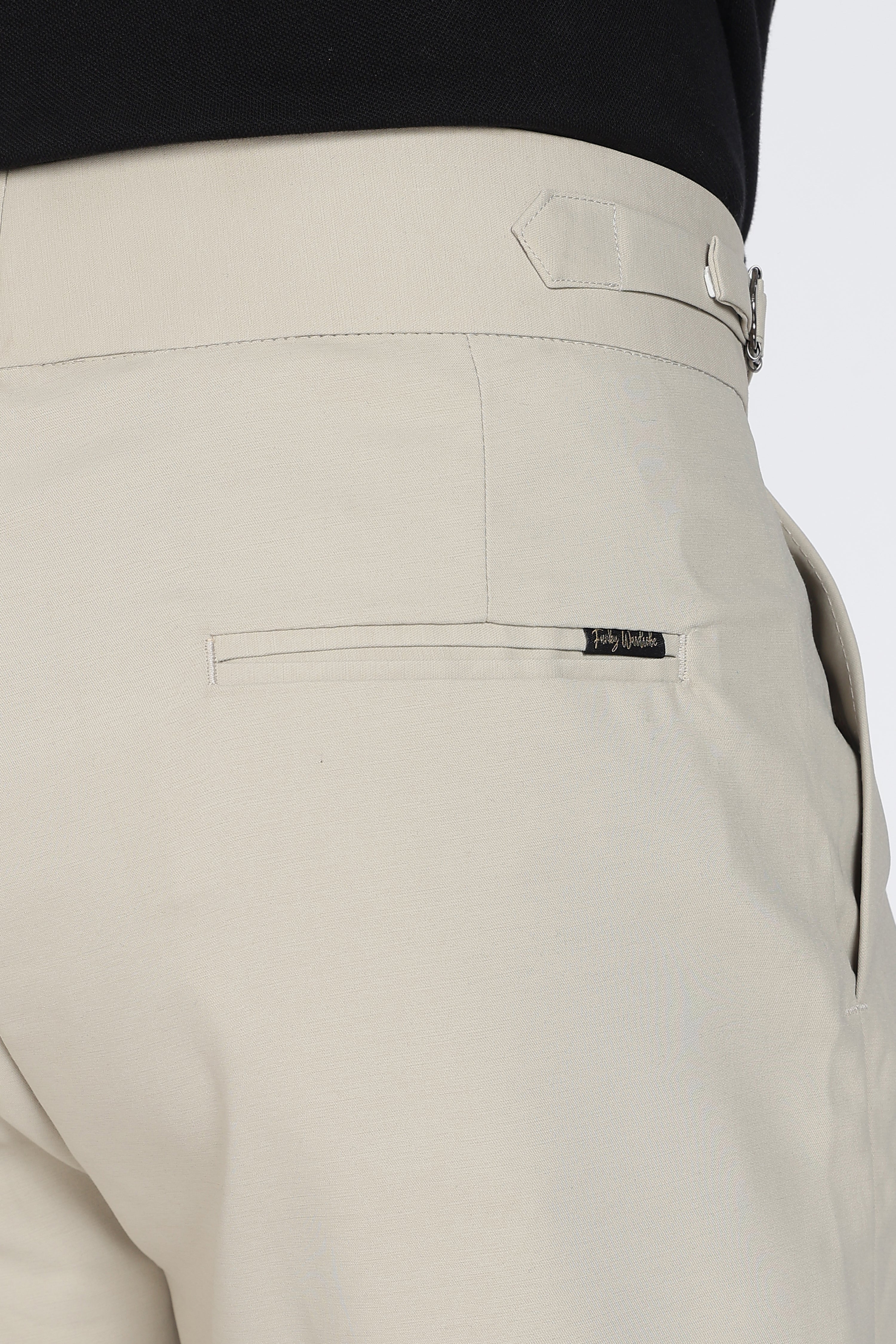 Double Gurkha Tailored Pants – Cream