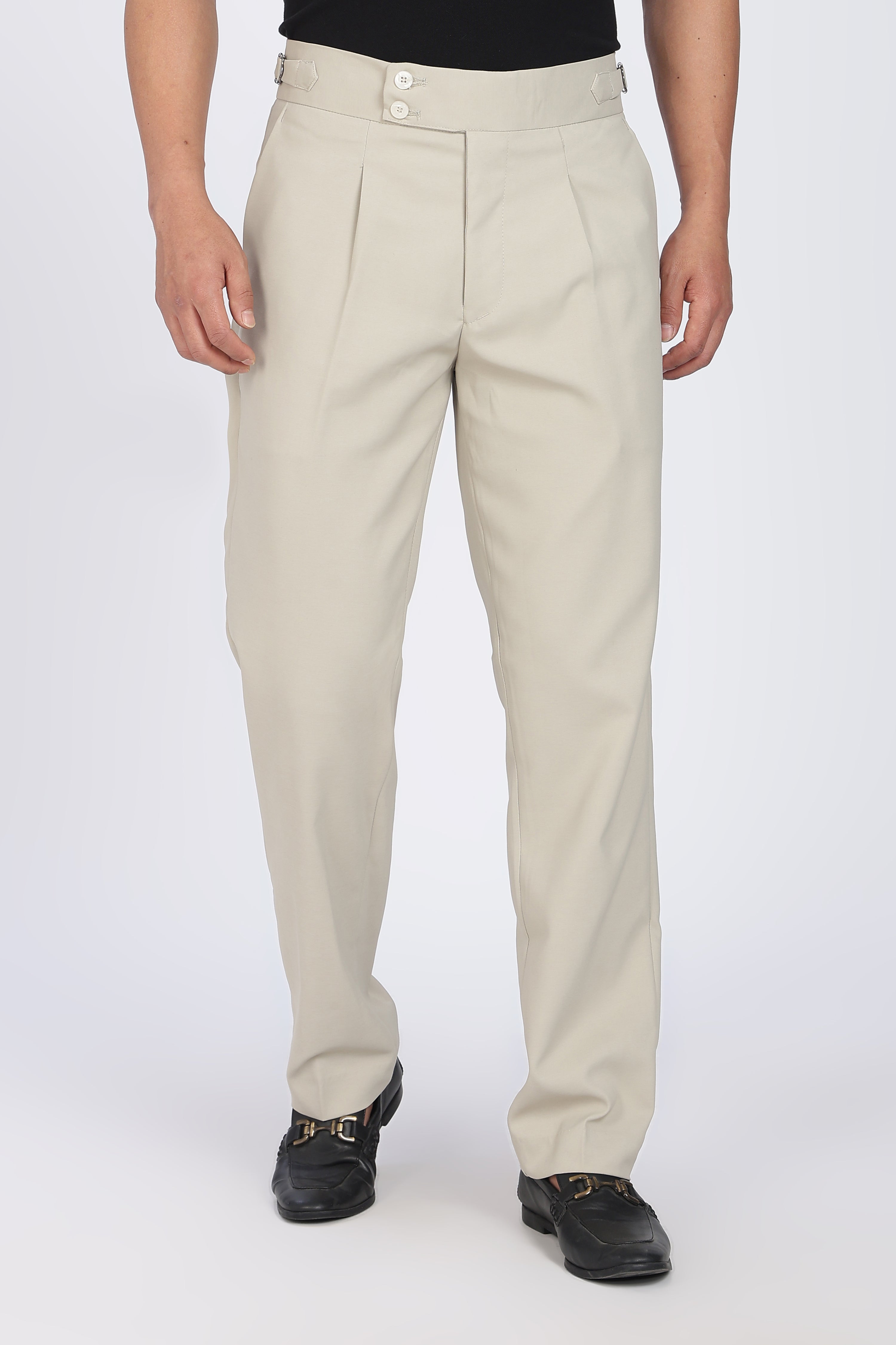 Double Gurkha Tailored Pants – Cream