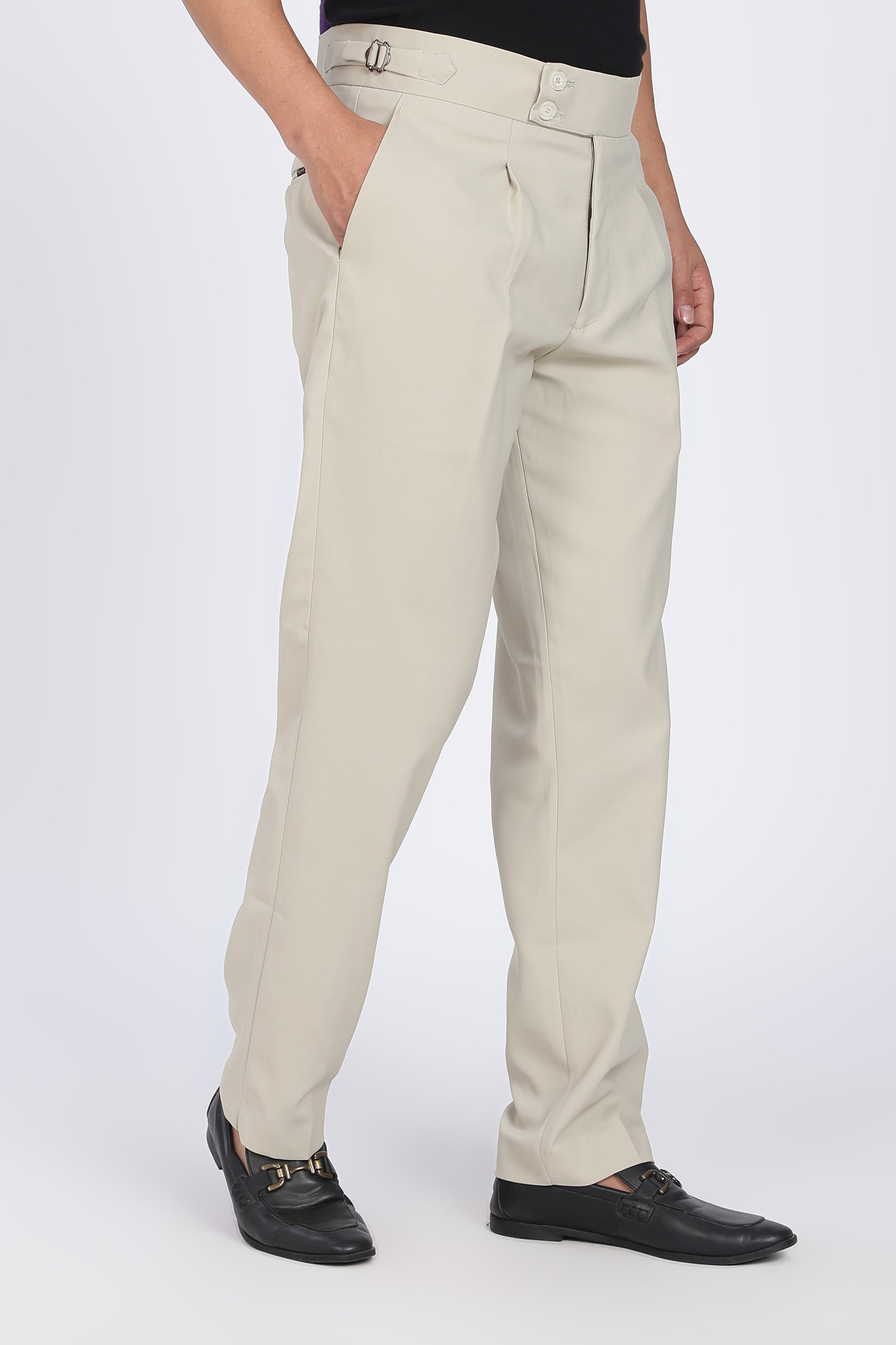 Double Gurkha Tailored Pants – Cream