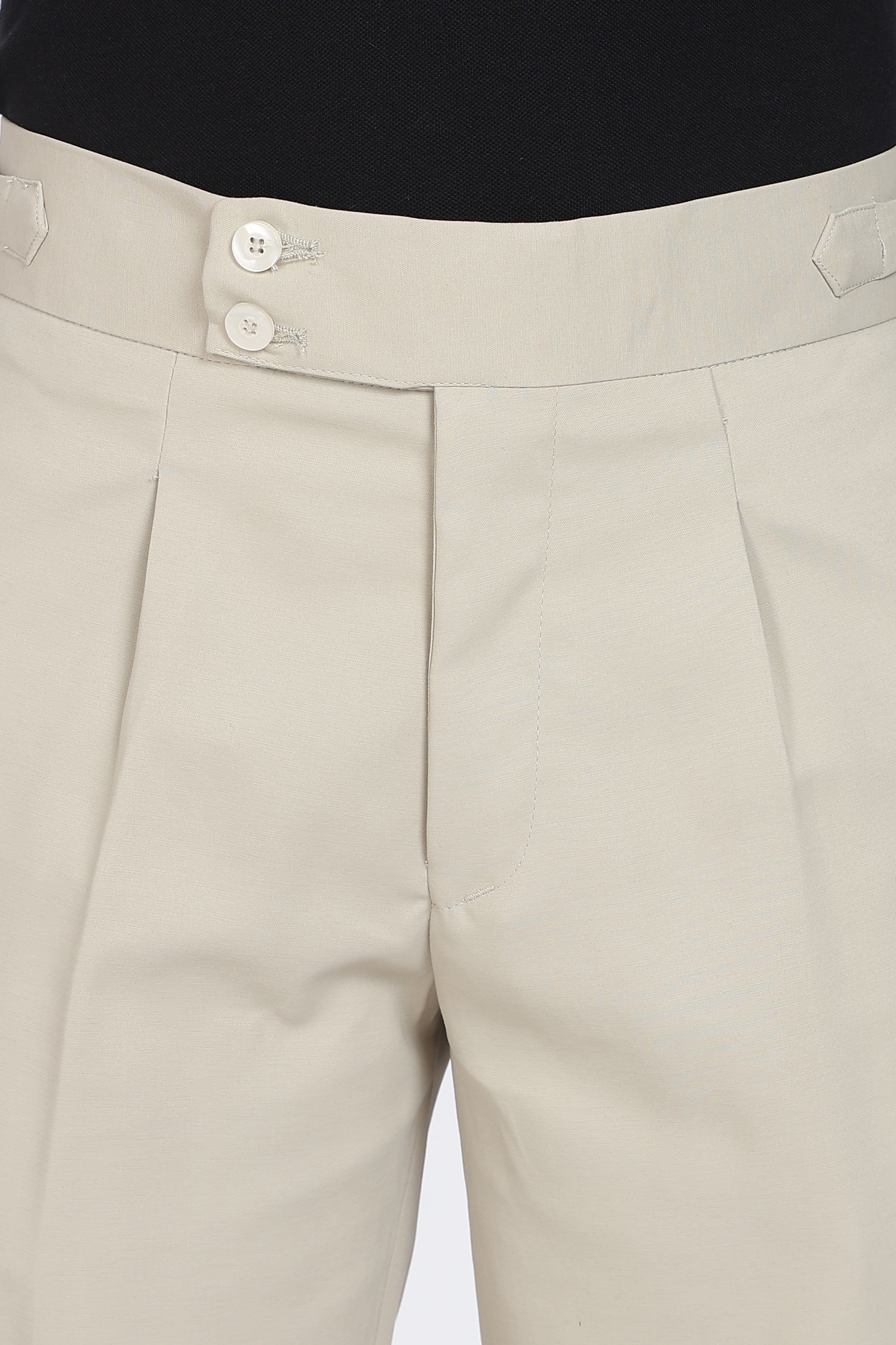 Double Gurkha Tailored Pants – Cream