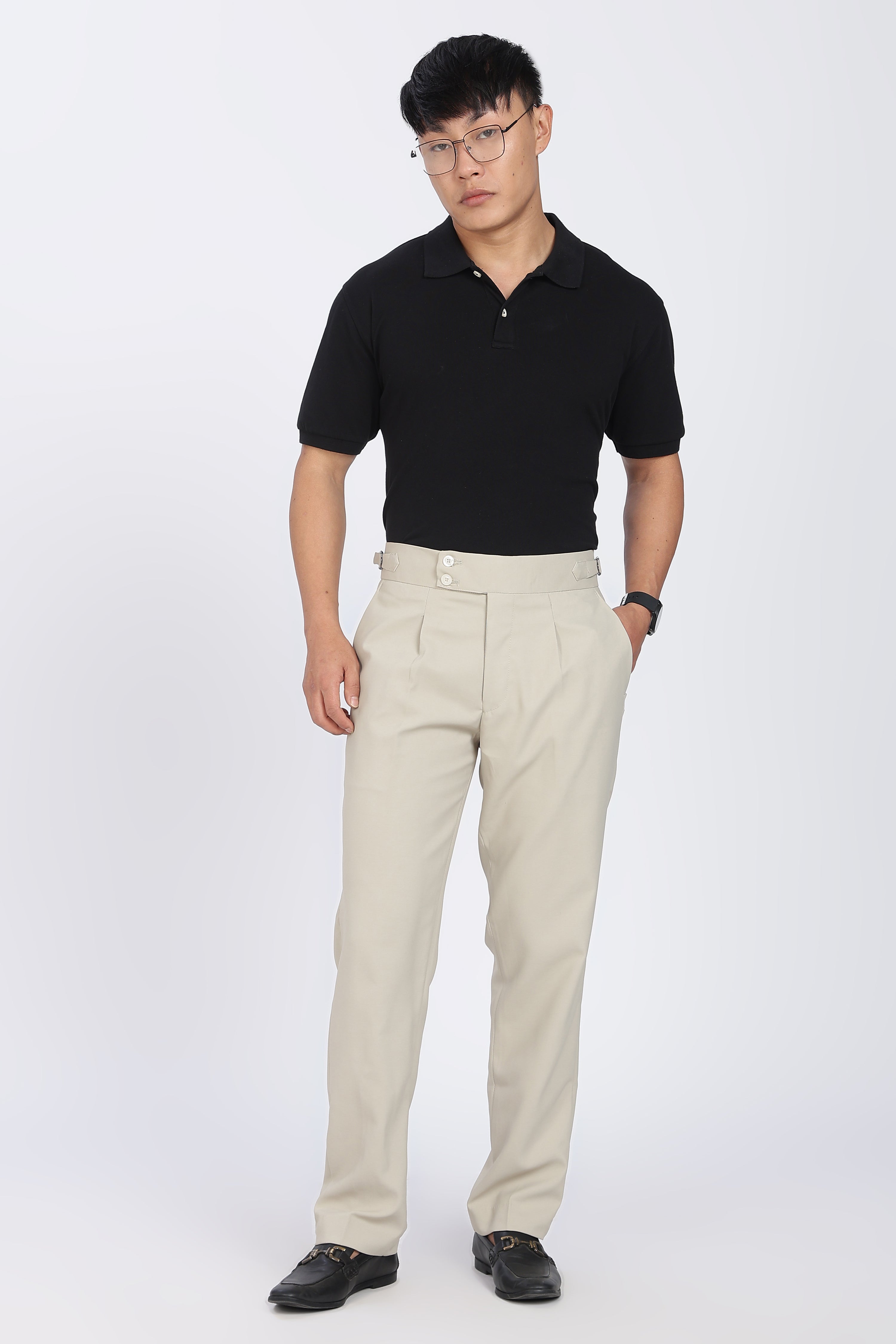 Double Gurkha Tailored Pants – Cream
