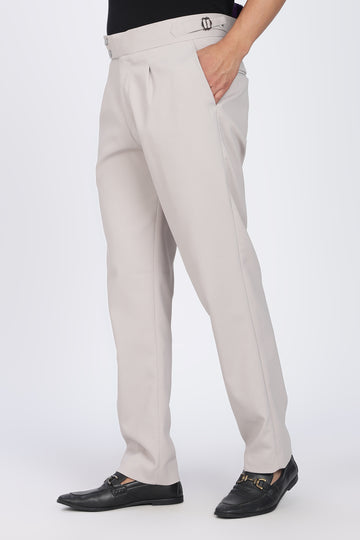 Double Gurkha Tailored Pants – Light Grey