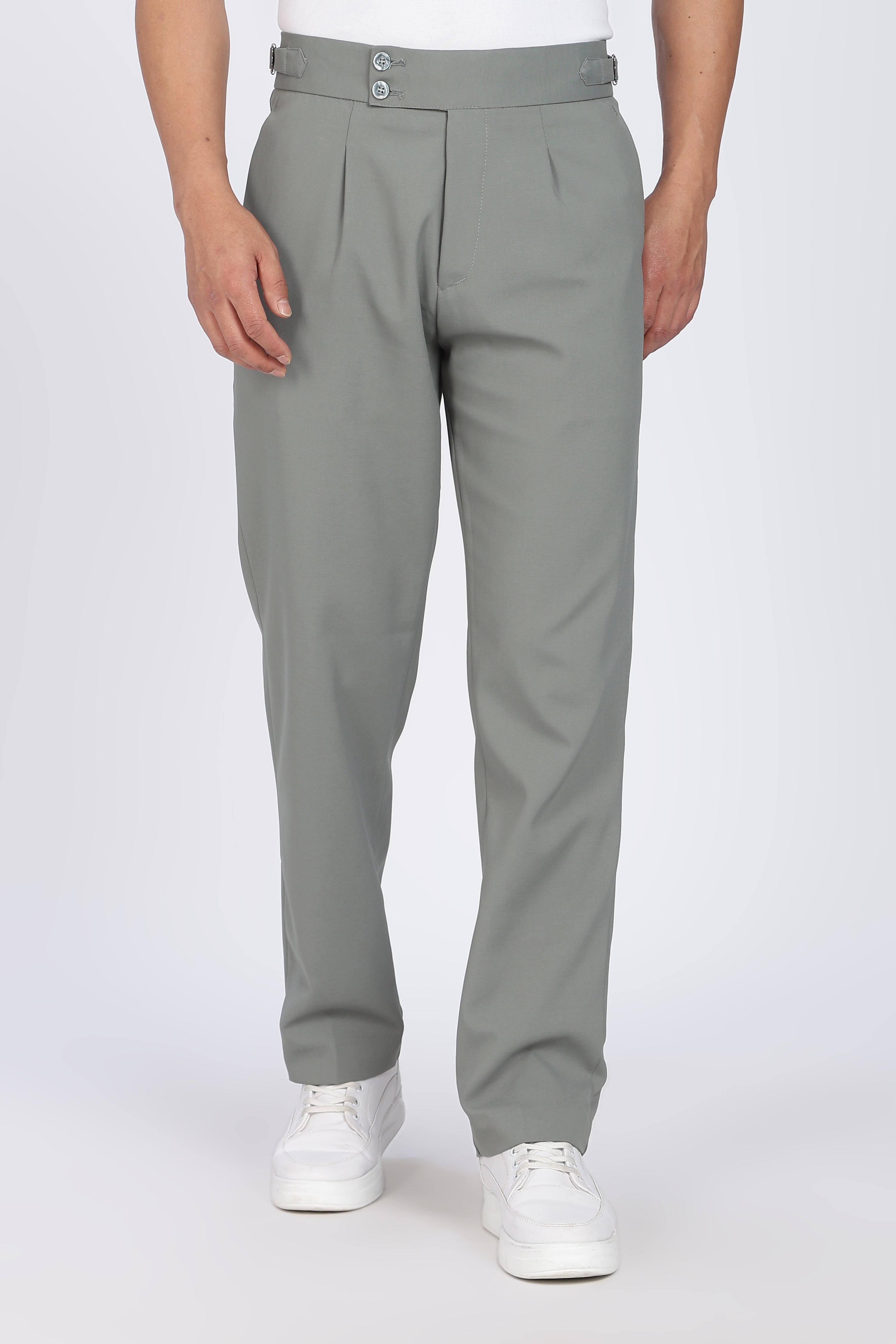 Double Gurkha Tailored Pants – Sage Green