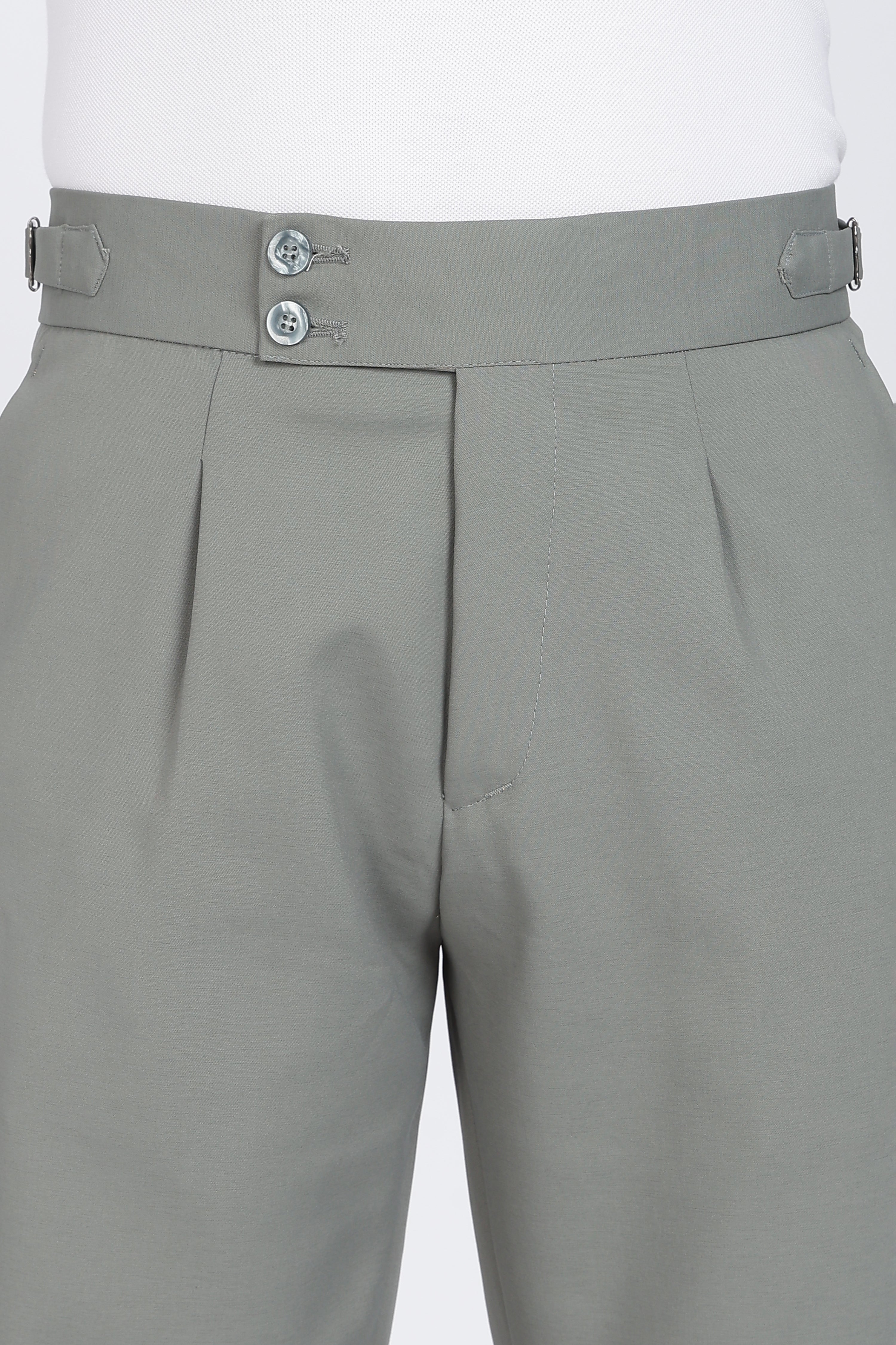 Double Gurkha Tailored Pants – Sage Green