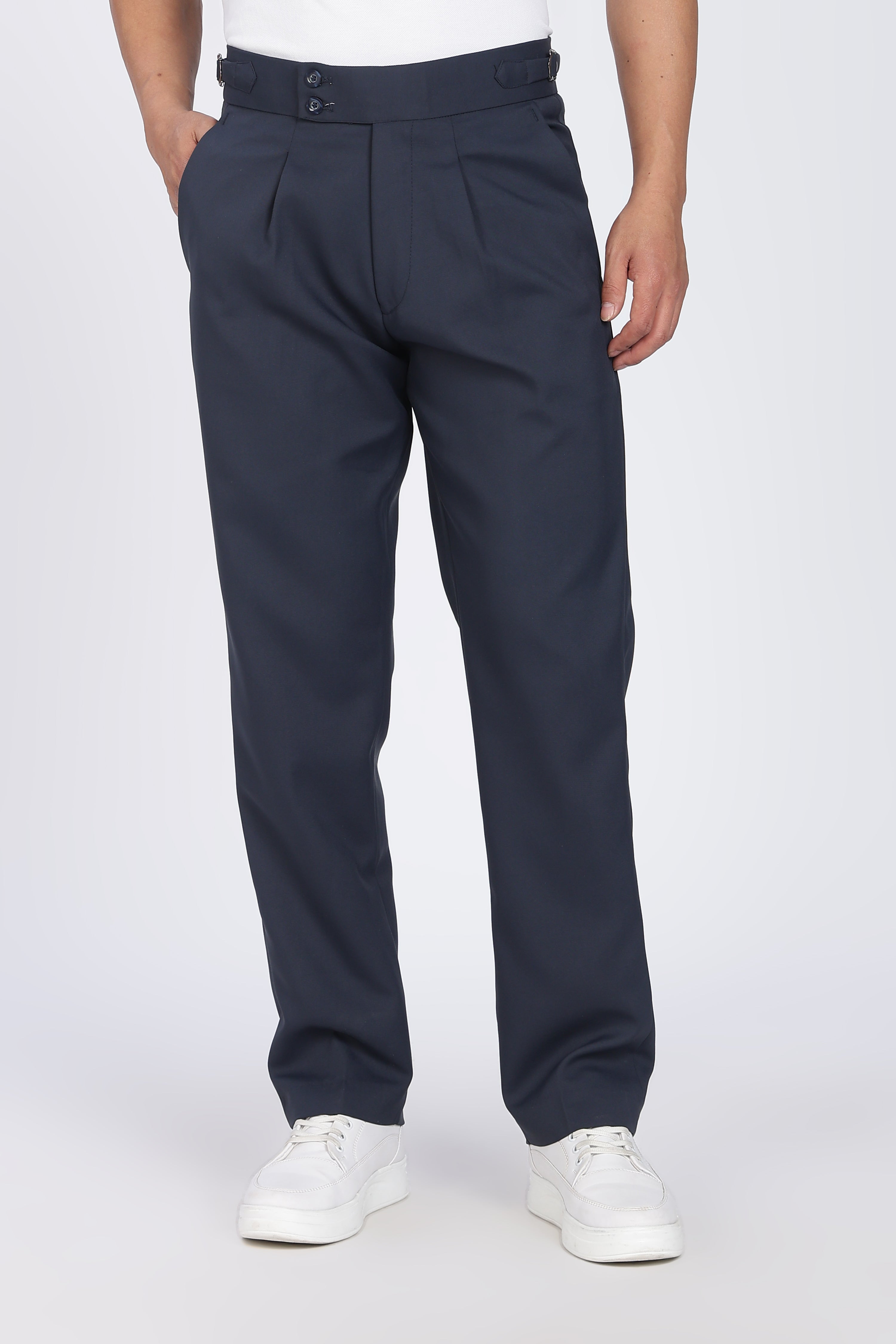 Double Gurkha Tailored Pants – Blue