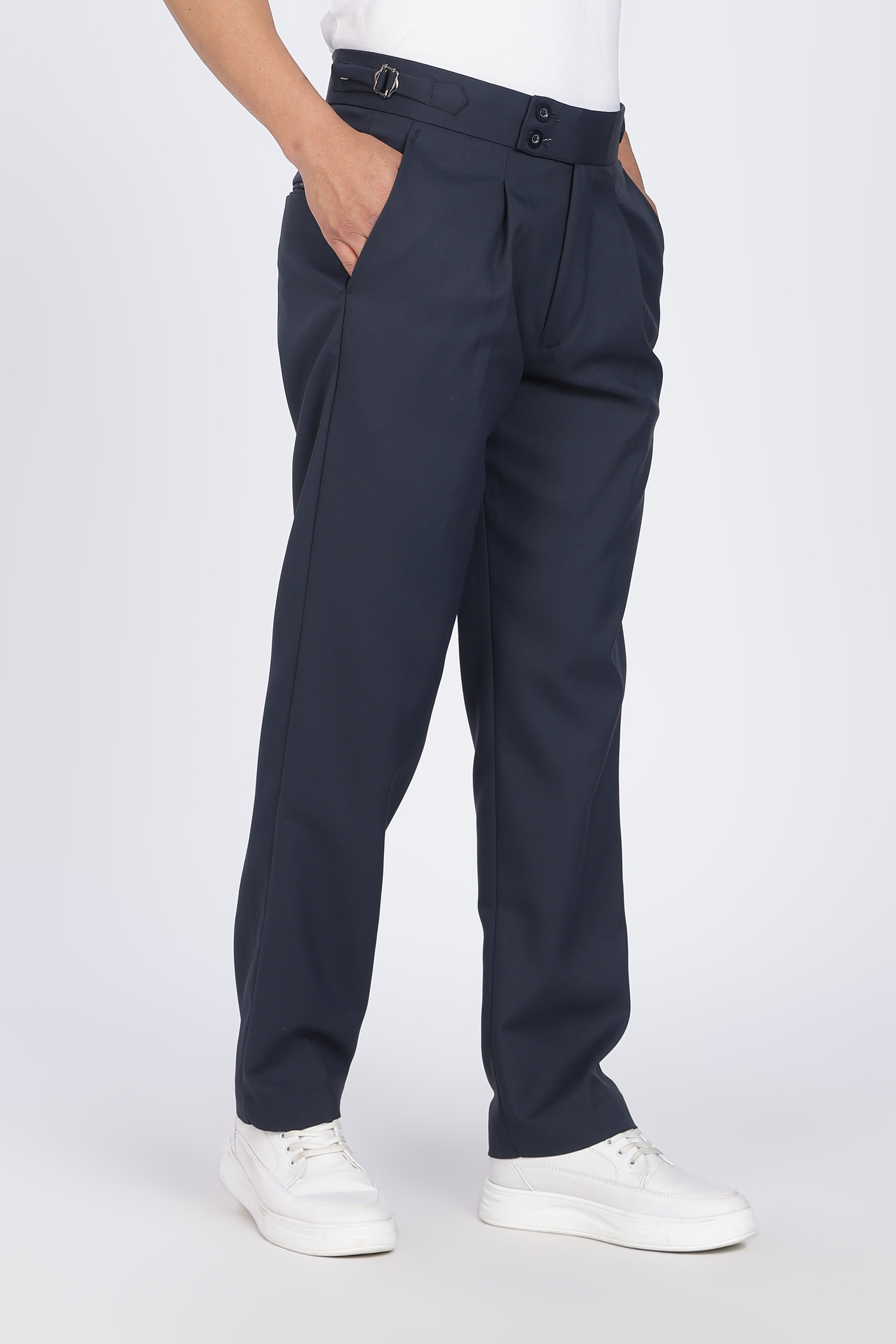 Double Gurkha Tailored Pants – Blue