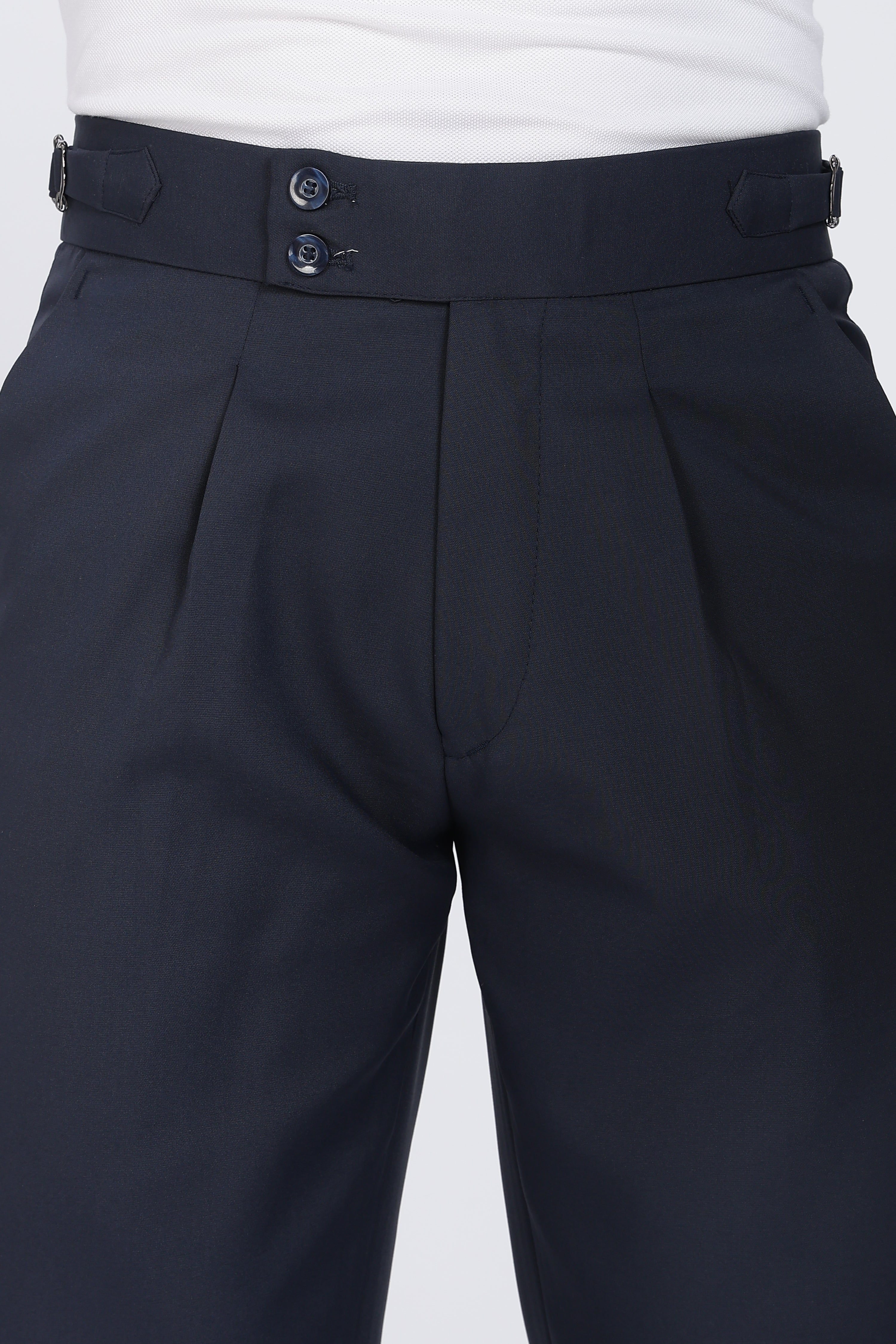 Double Gurkha Tailored Pants – Blue