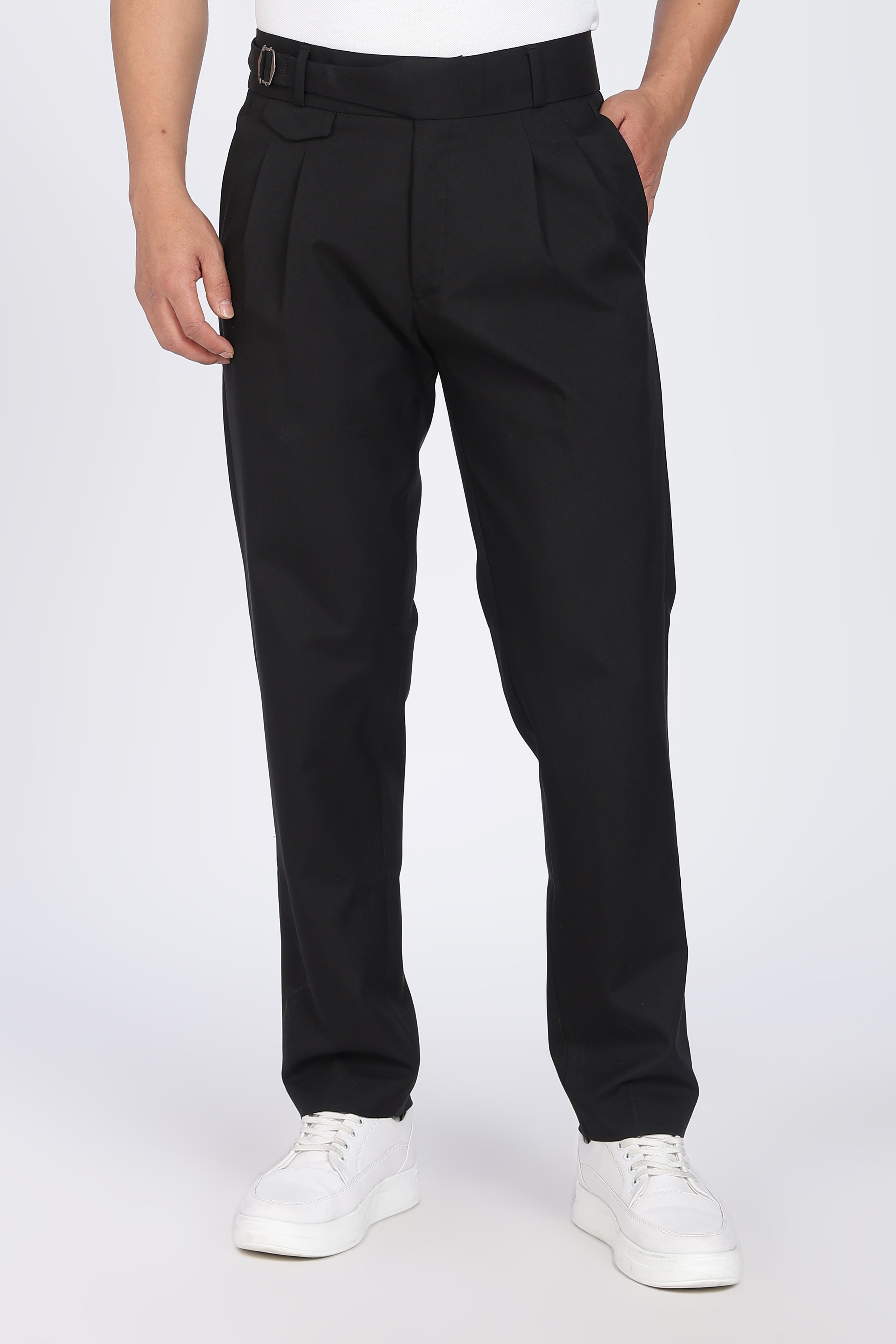 Single Gurkha Tailored Pants – Black