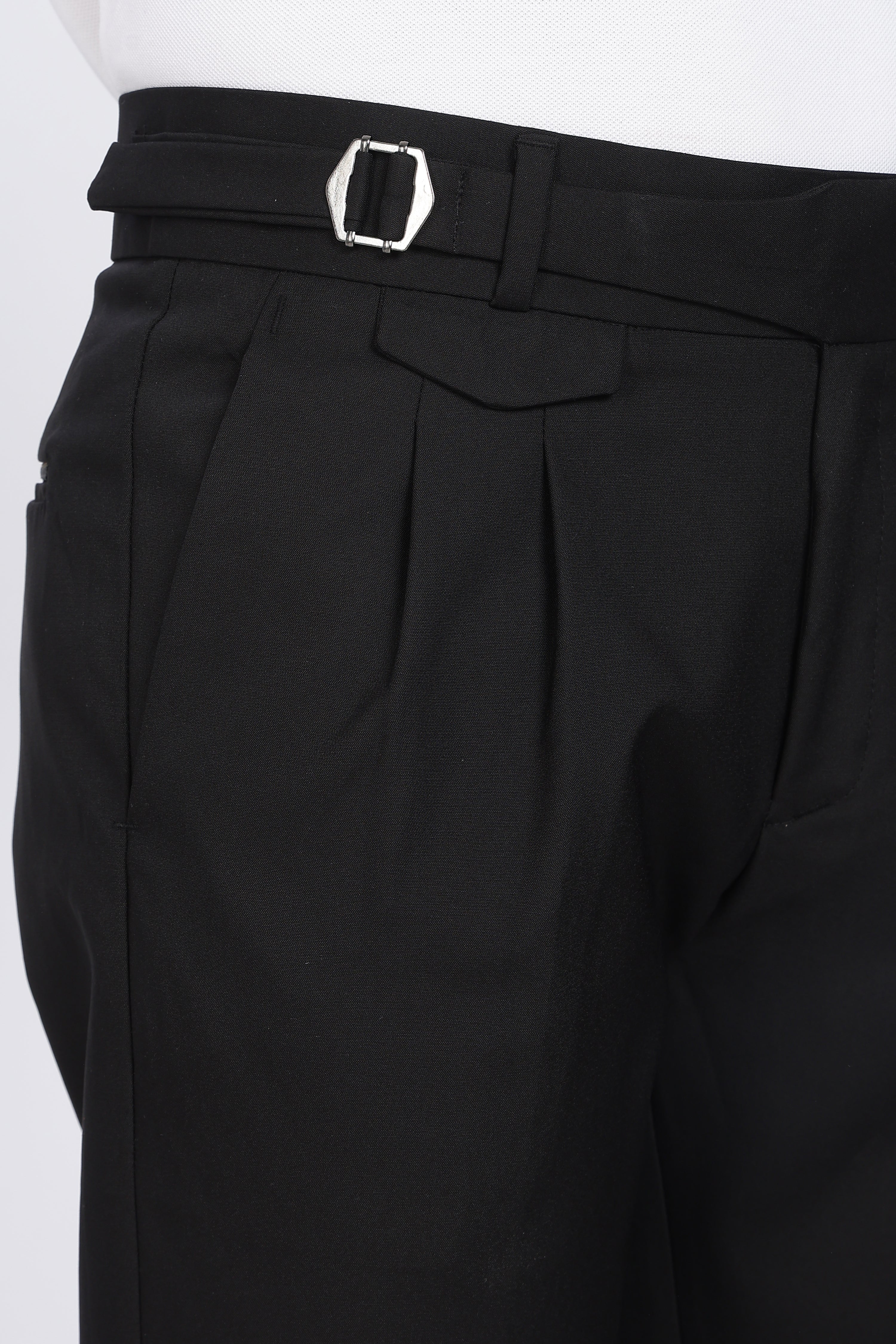 Single Gurkha Tailored Pants – Black