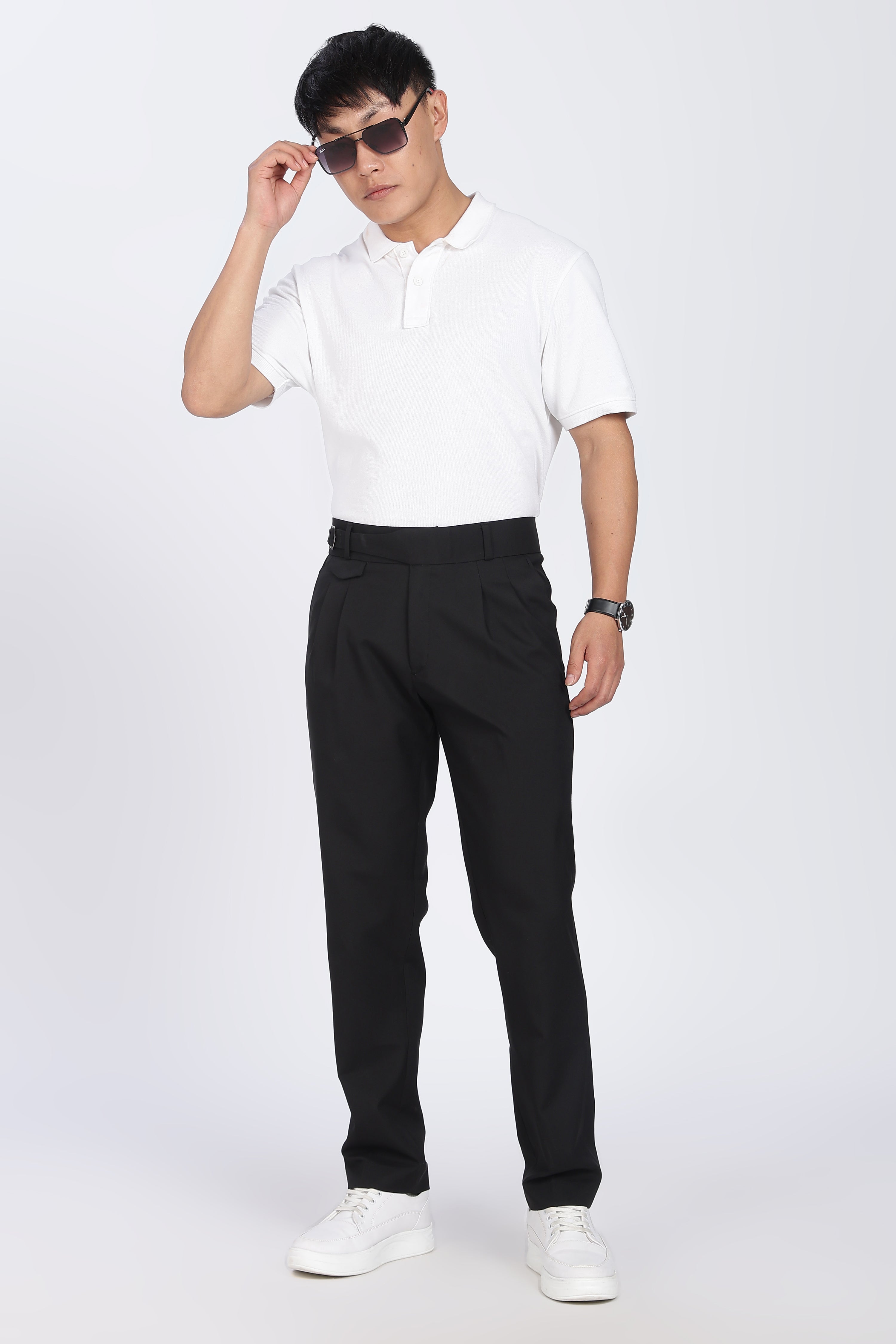 Single Gurkha Tailored Pants – Black