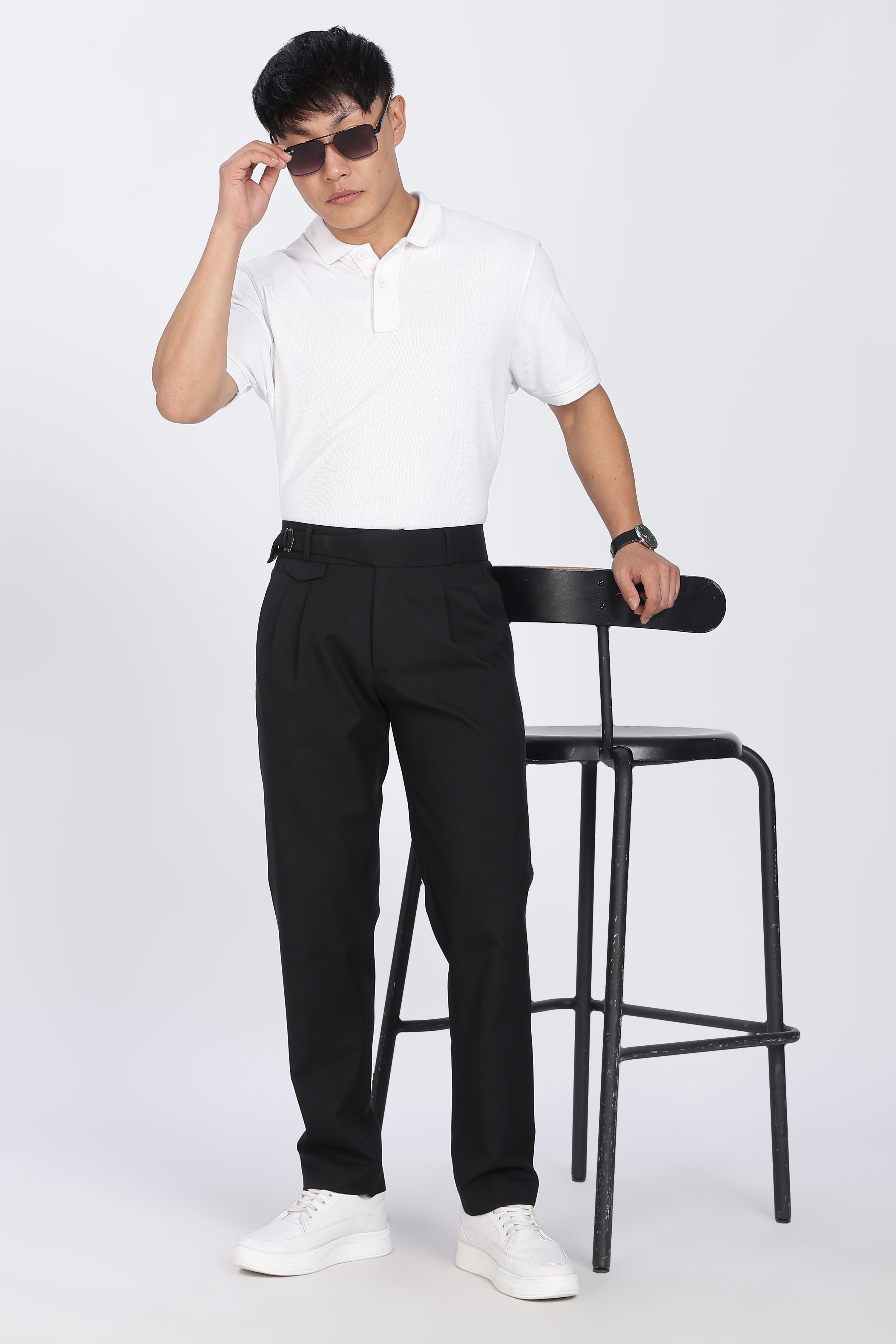 Single Gurkha Tailored Pants – Black