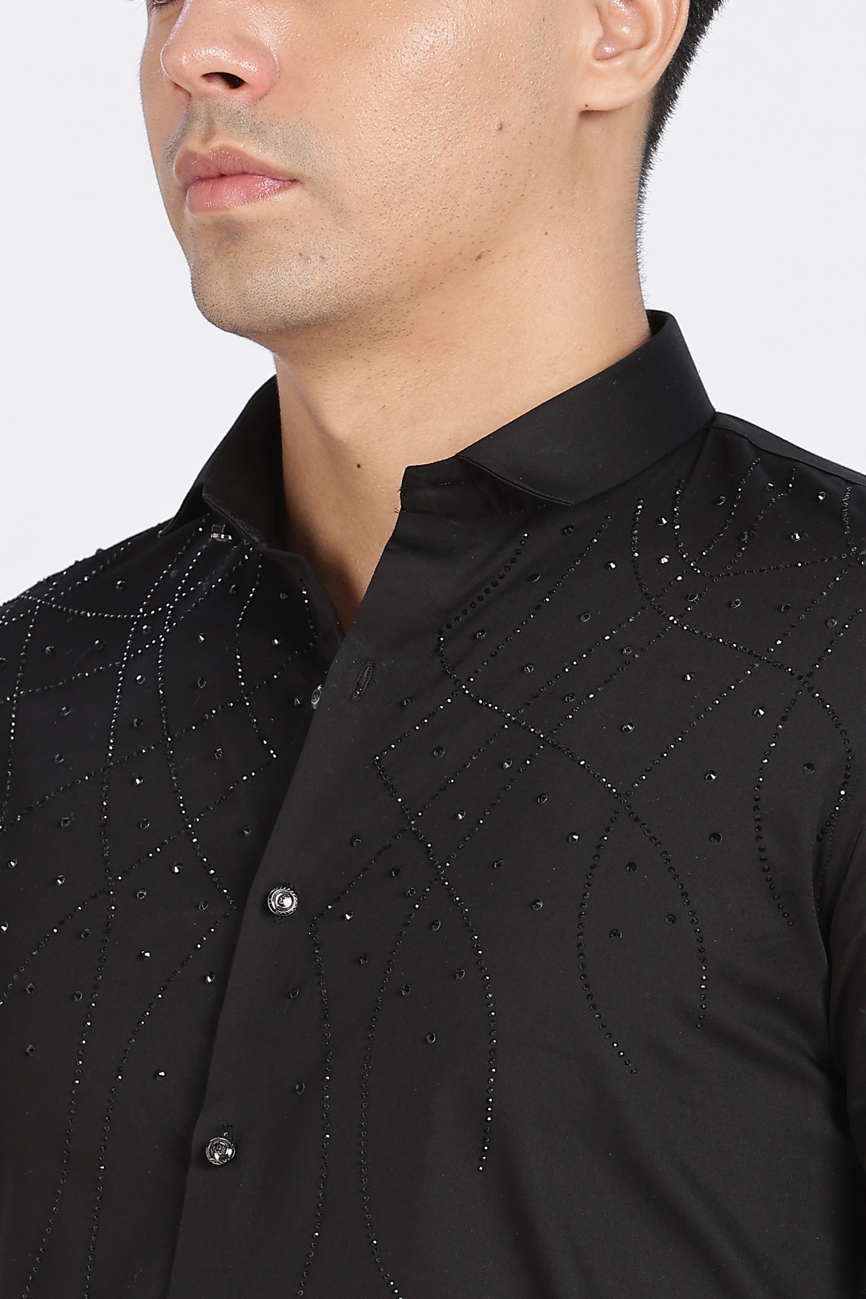 Black Galaxy-Designer Full Sleeve Shirt