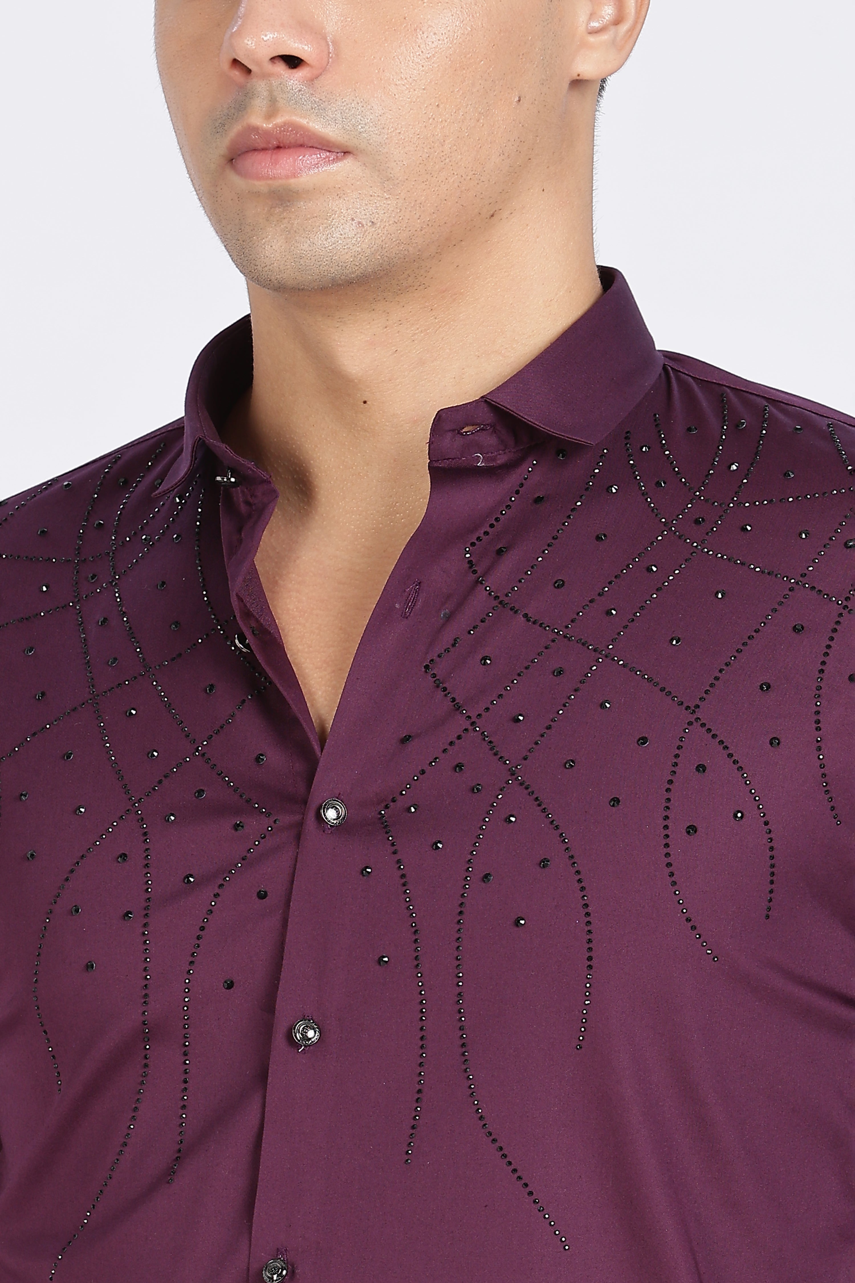Purple Galaxy-Designer Full Sleeve Shirt
