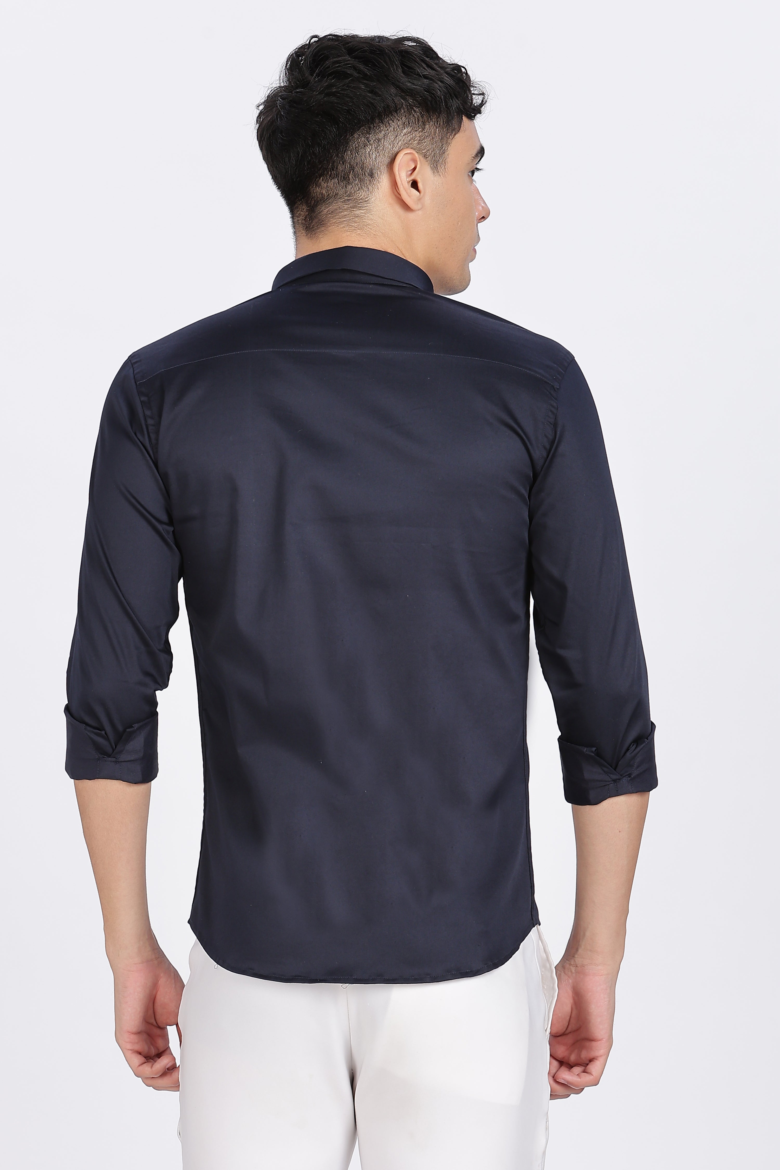 Navy Blue Galaxy-Designer Full Sleeve Shirt