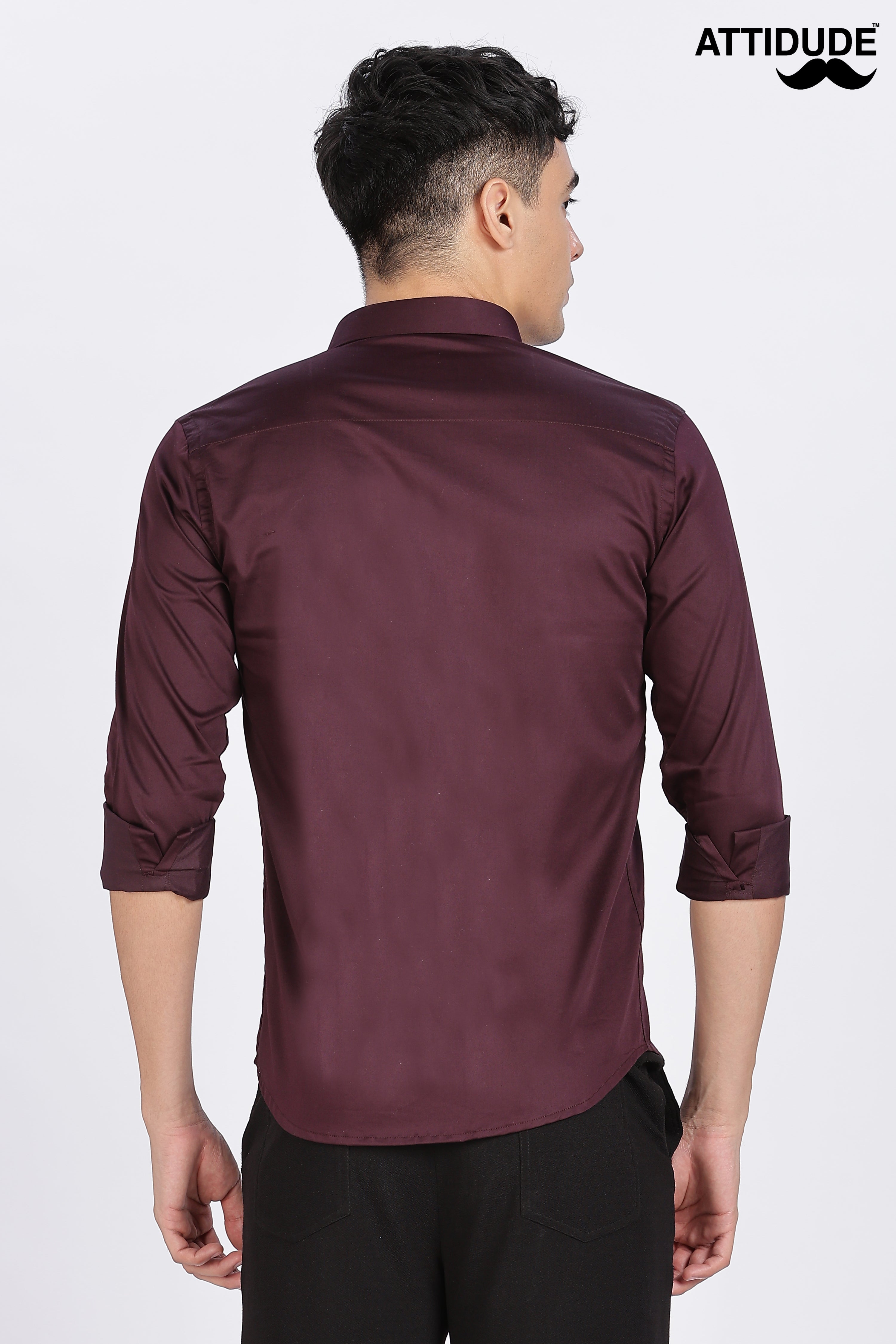 Maroon Dazzle Golden Accents Party wear Shirt