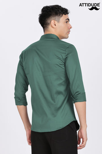 Green Stone work Embellished Full Sleeve Shirt