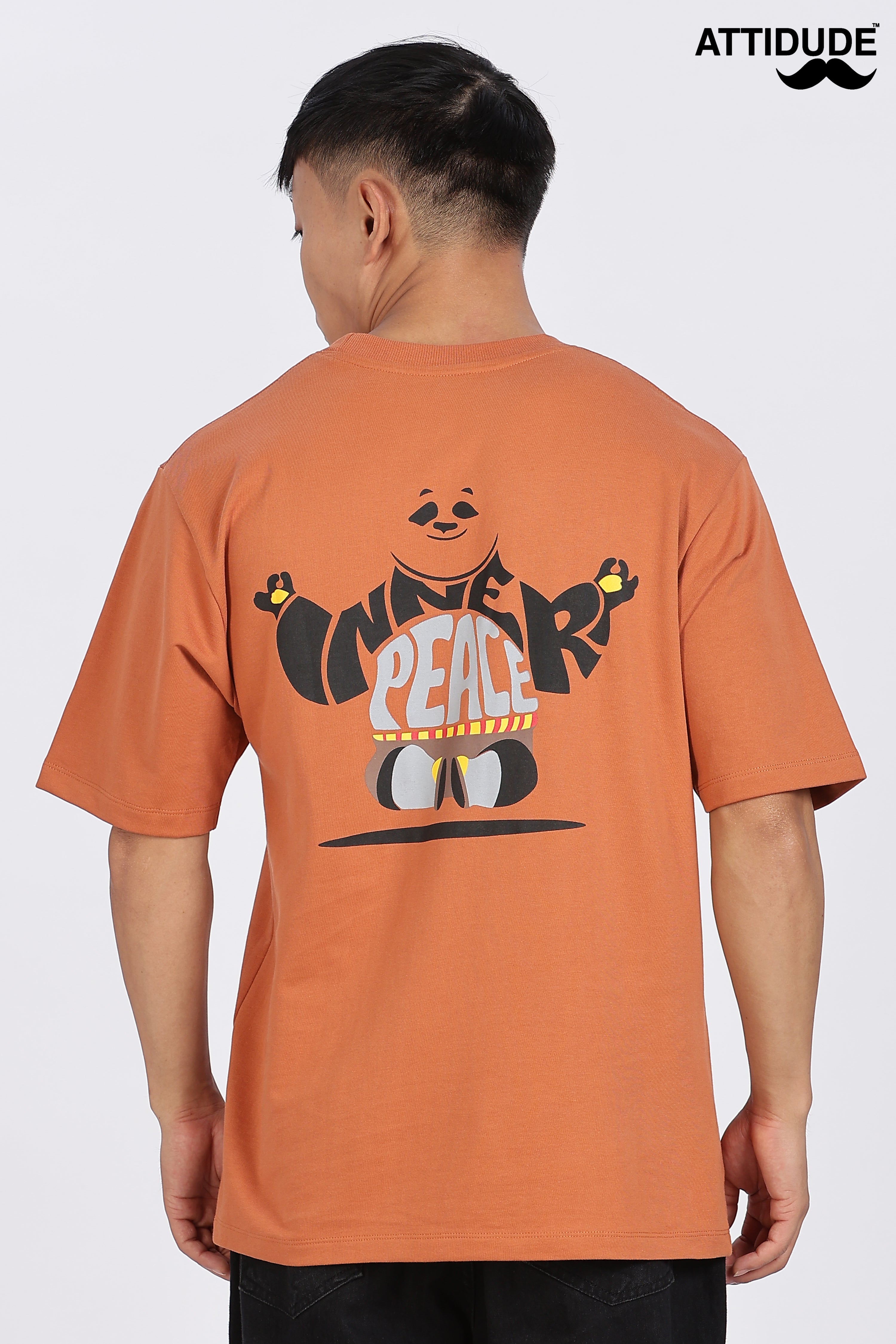 Inner Peace Orange Drop Shoulder T-Shirt