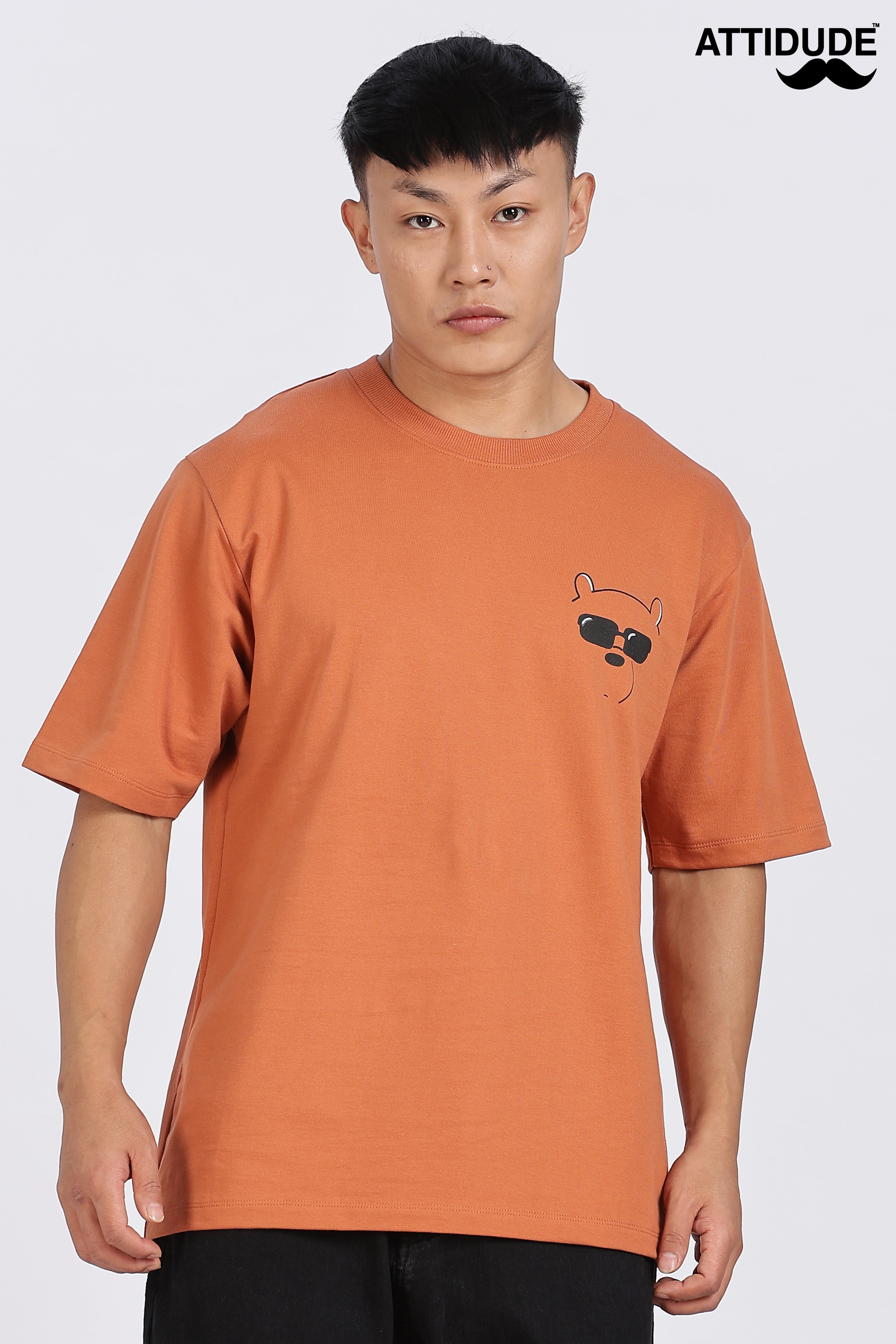 Inner Peace Orange Drop Shoulder T-Shirt