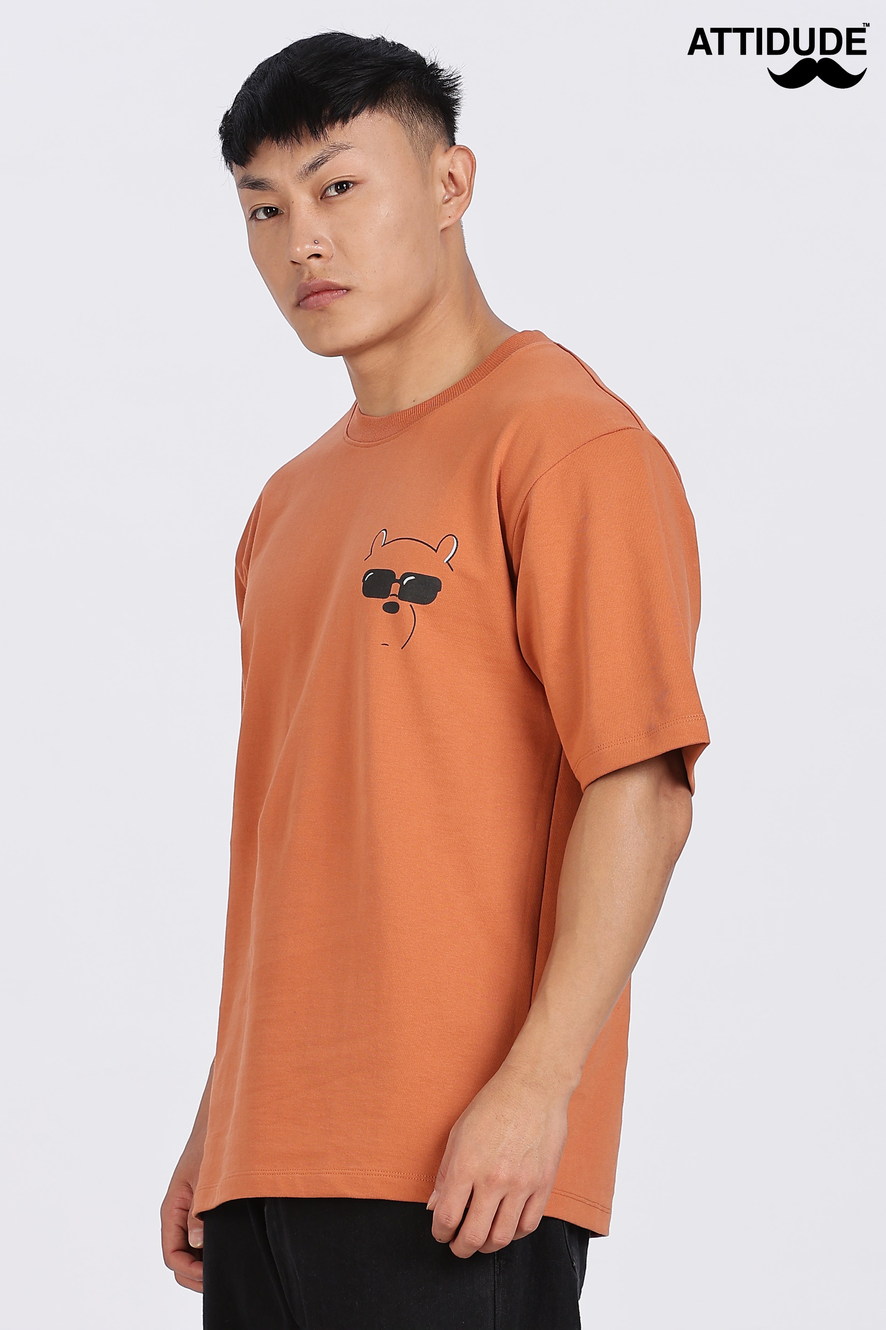 Inner Peace Orange Drop Shoulder T-Shirt