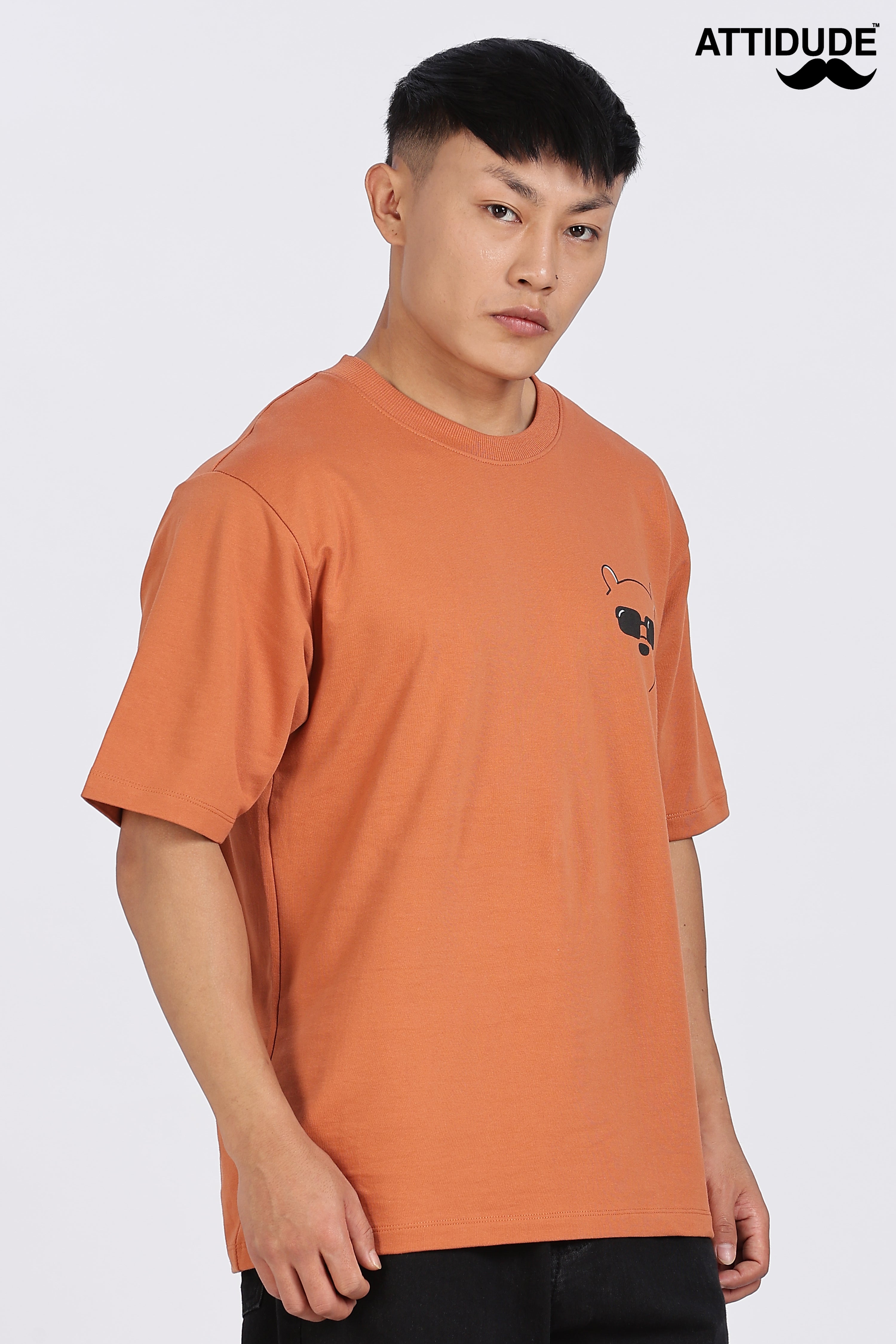 Inner Peace Orange Drop Shoulder T-Shirt