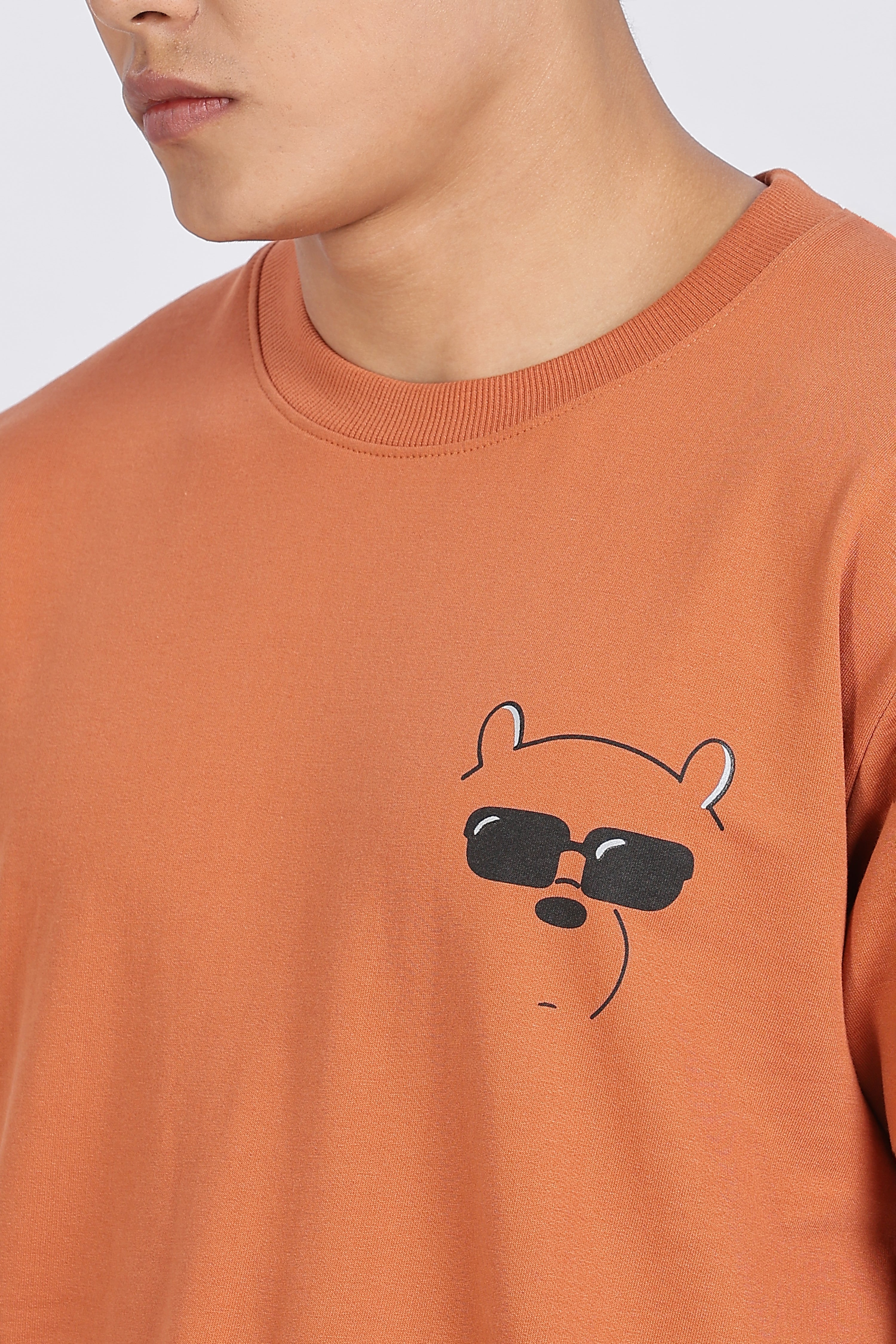 Inner Peace Orange Drop Shoulder T-Shirt