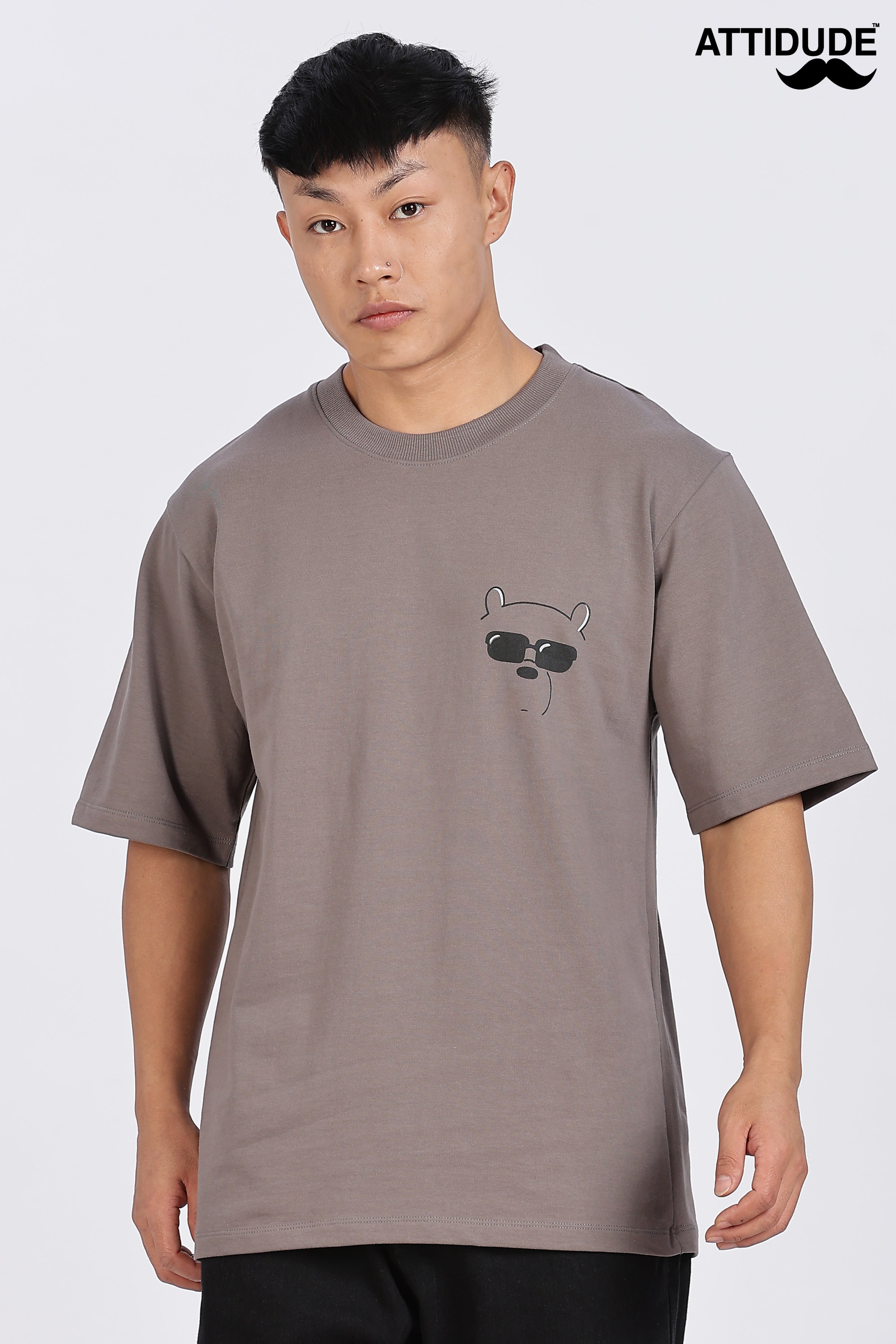 Inner Peace Grey Drop Shoulder T-Shirt