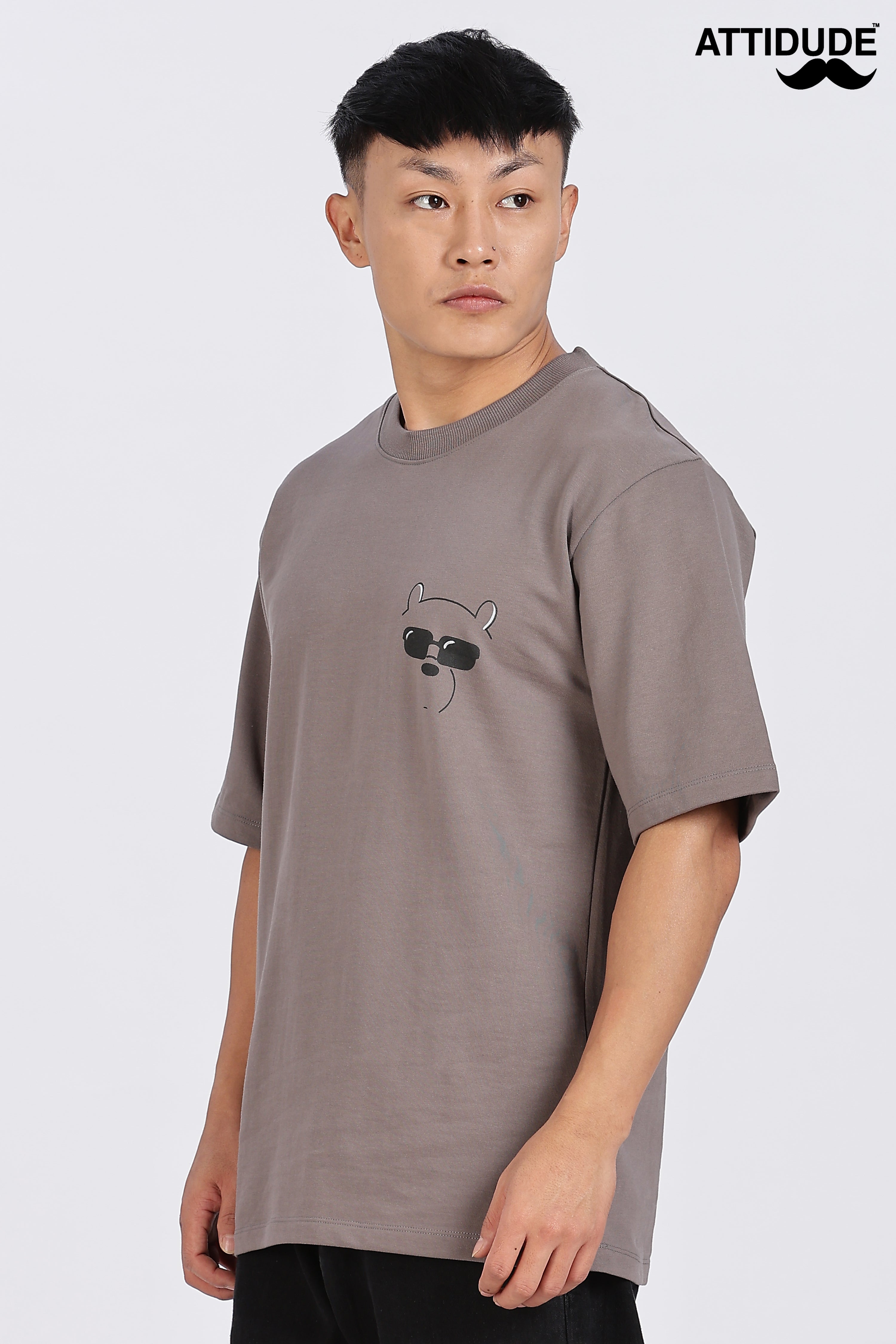 Inner Peace Grey Drop Shoulder T-Shirt
