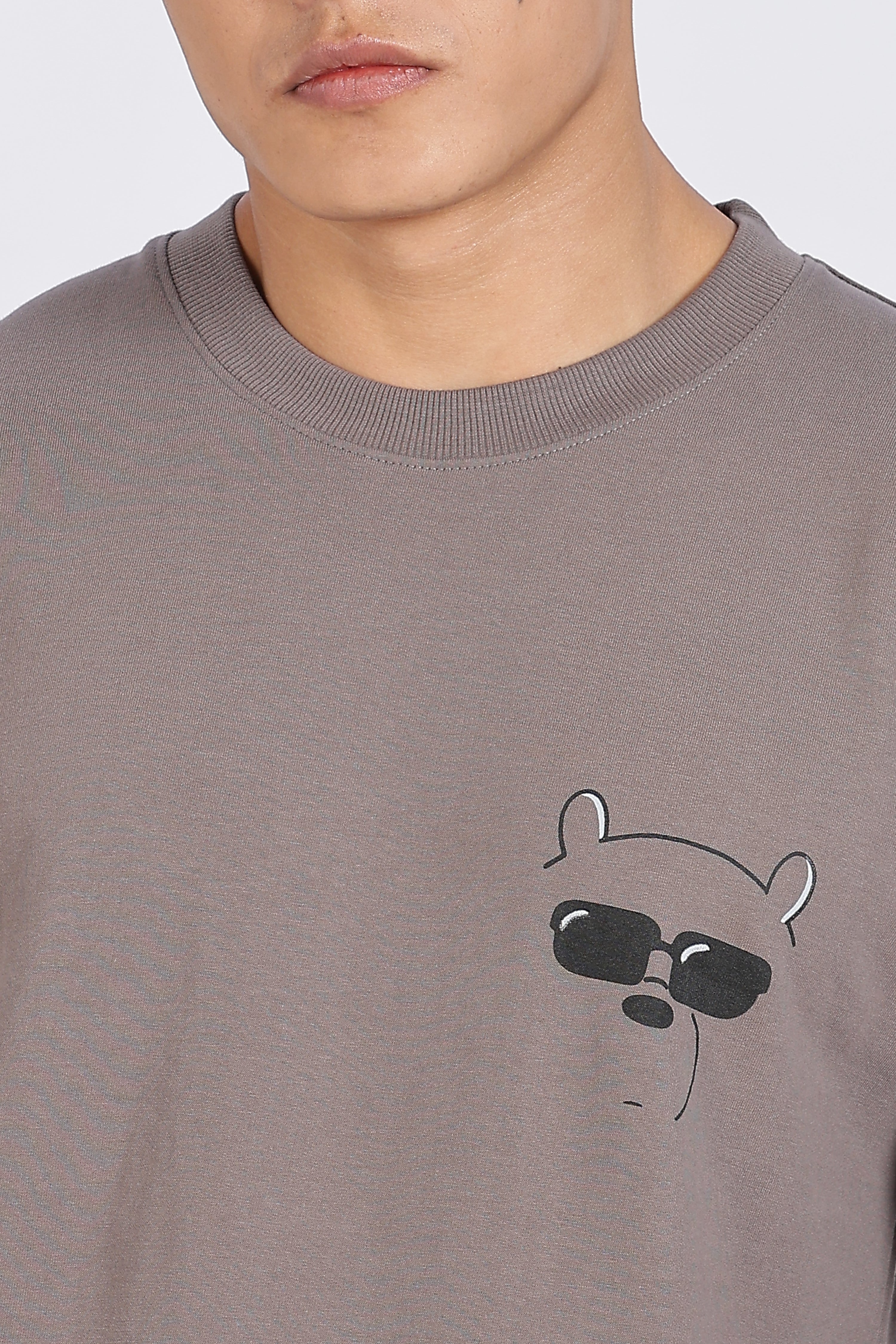 Inner Peace Grey Drop Shoulder T-Shirt