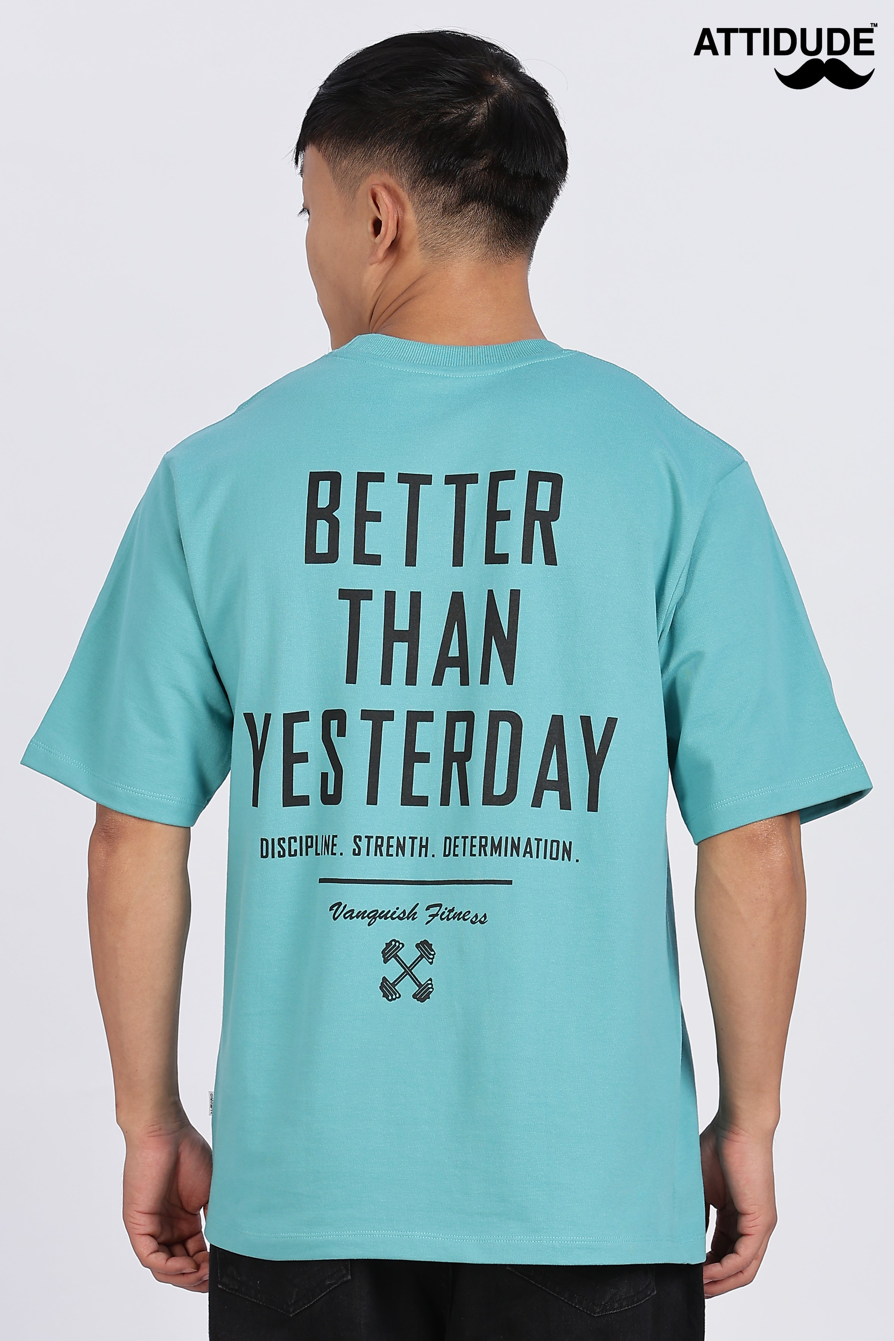 Gymvampyr Teel Green Drop Shoulder T-Shirt