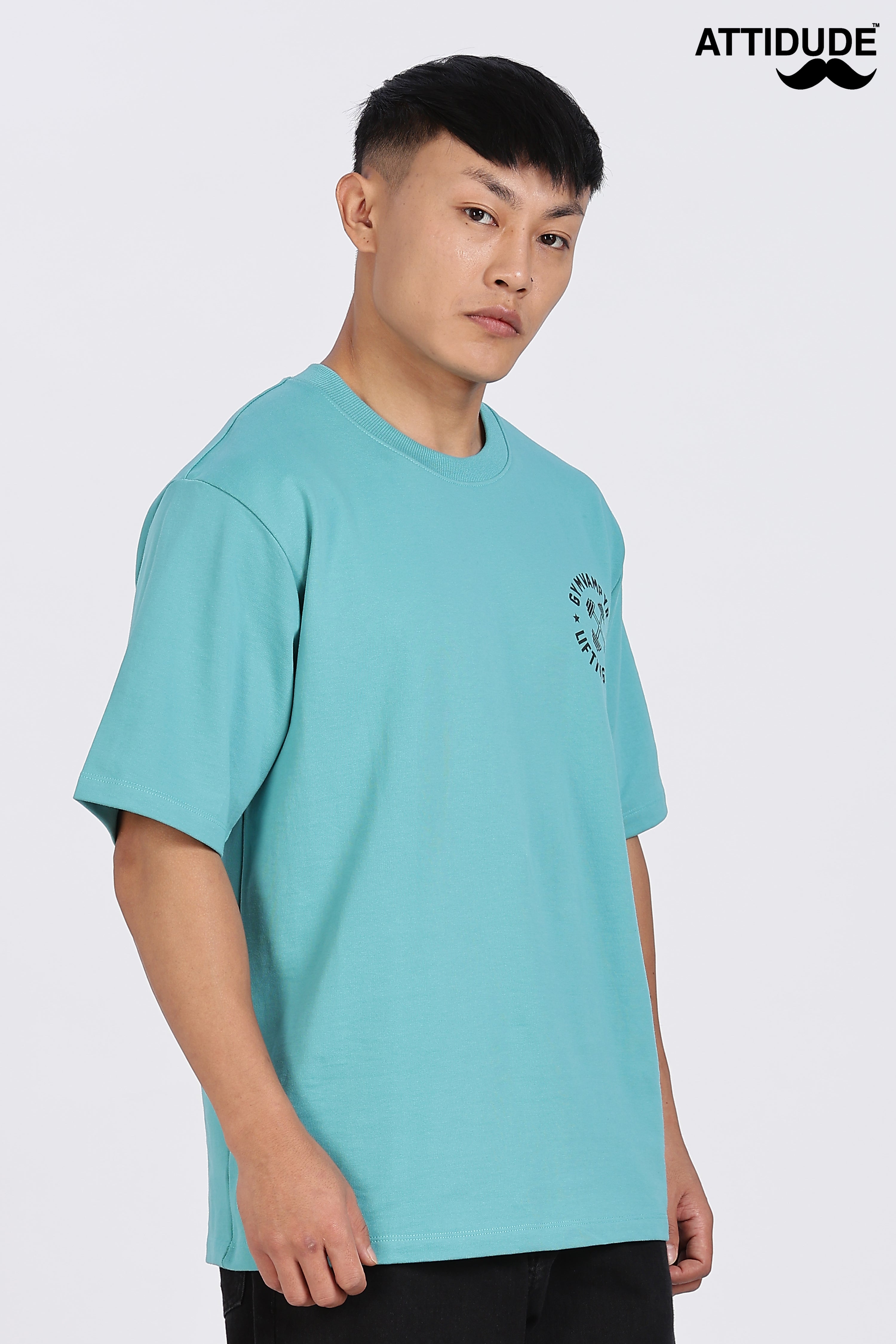 Gymvampyr Teel Green Drop Shoulder T-Shirt