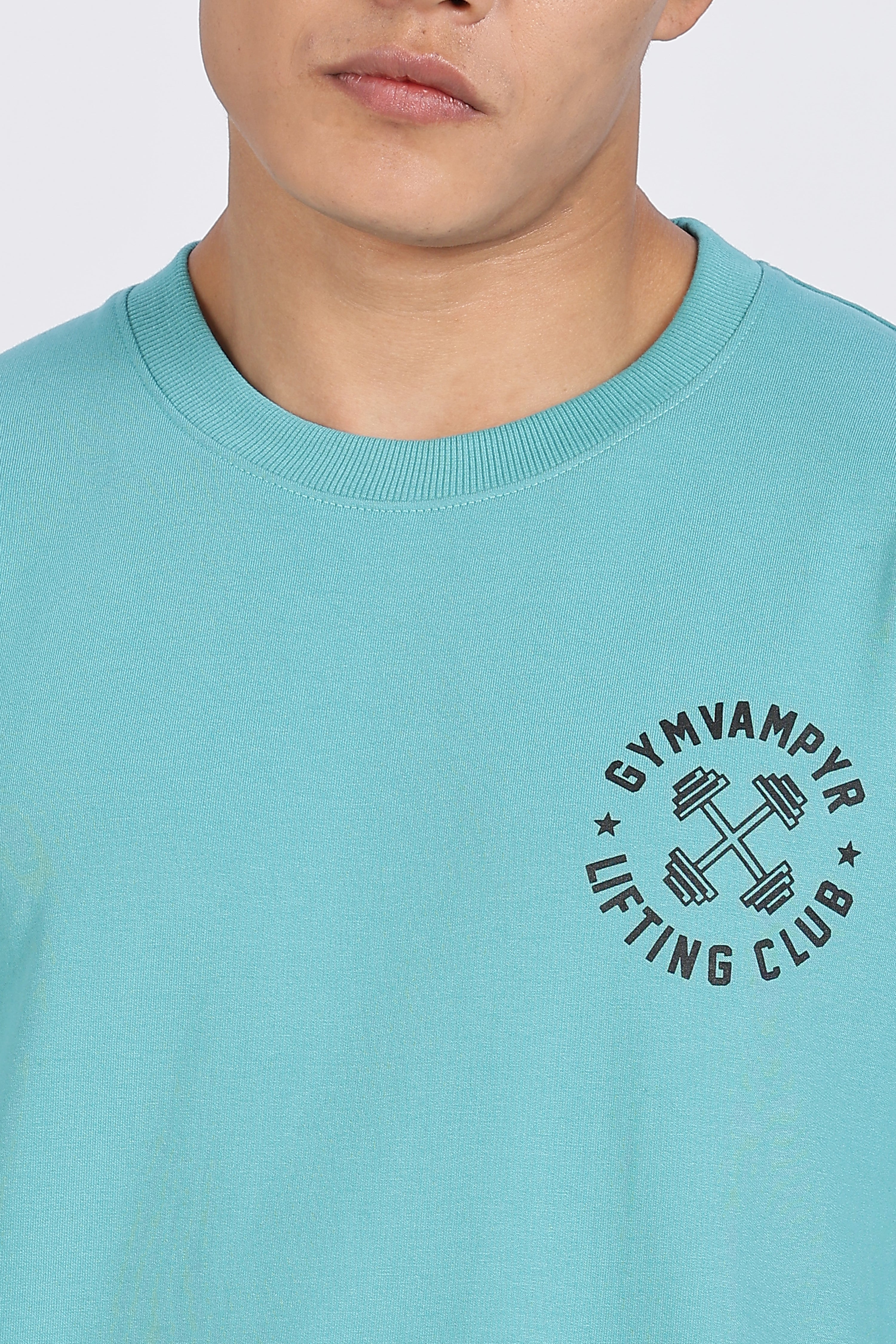 Gymvampyr Teel Green Drop Shoulder T-Shirt