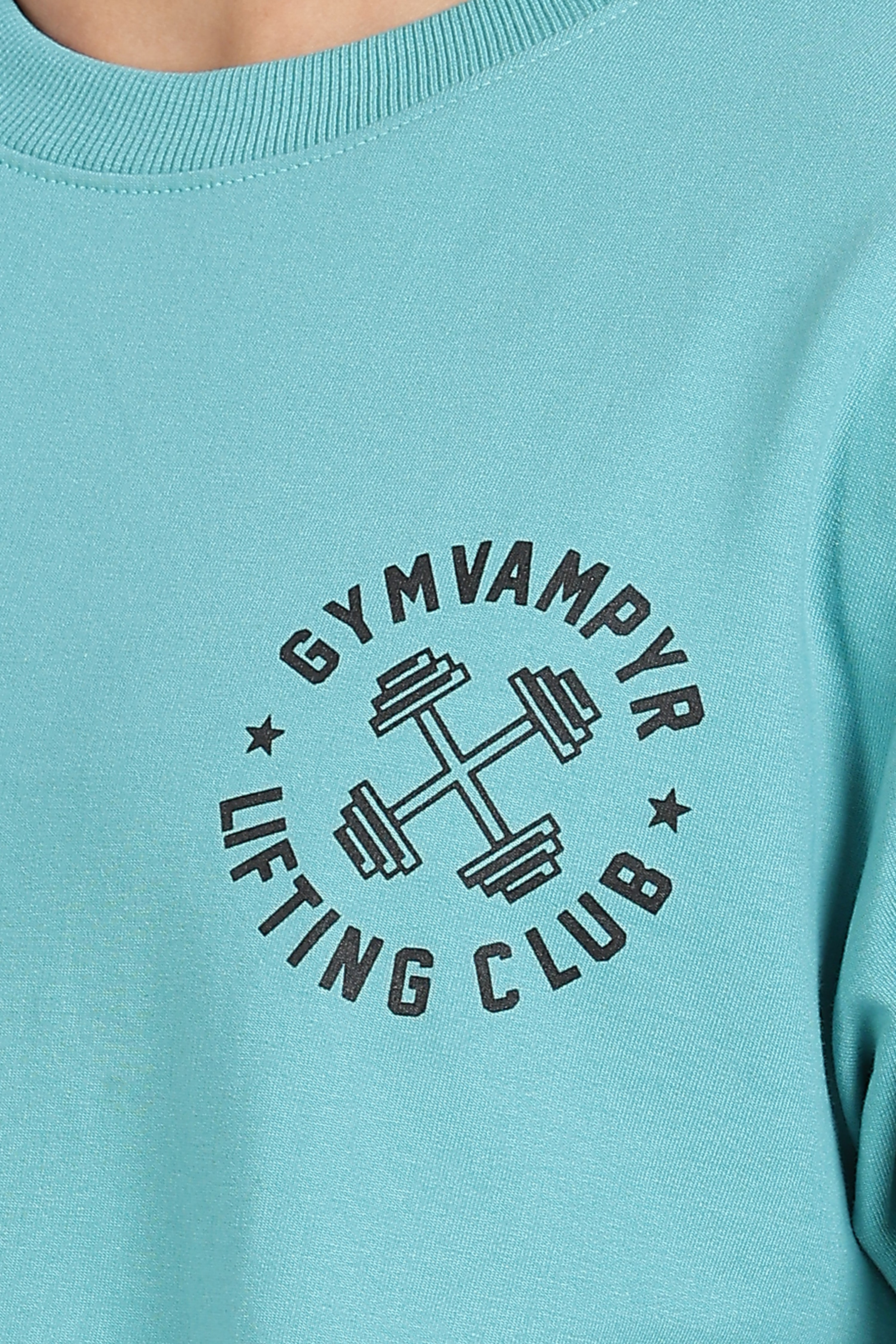 Gymvampyr Teel Green Drop Shoulder T-Shirt