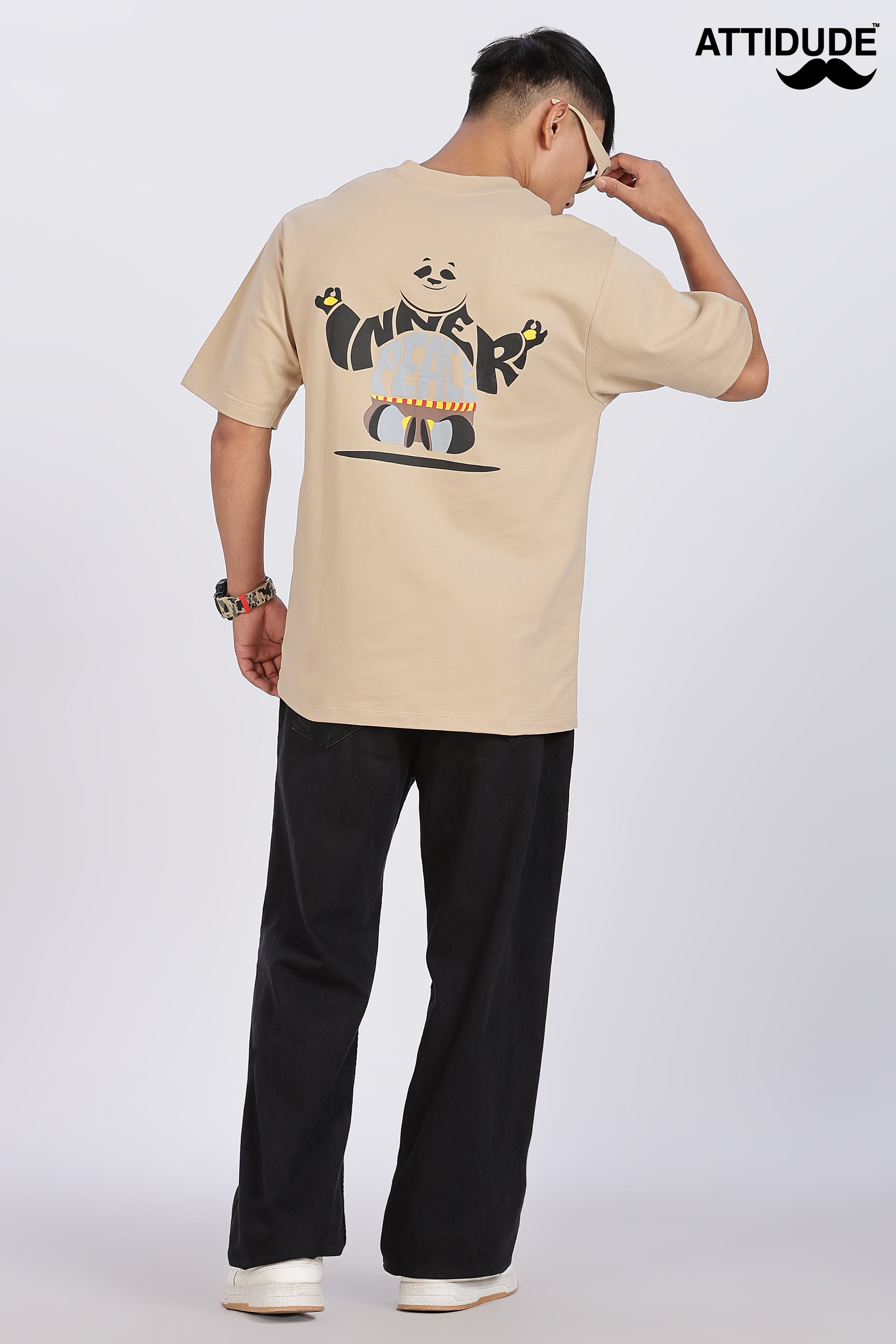 Inner Peace Sandal Drop Shoulder T-Shirt