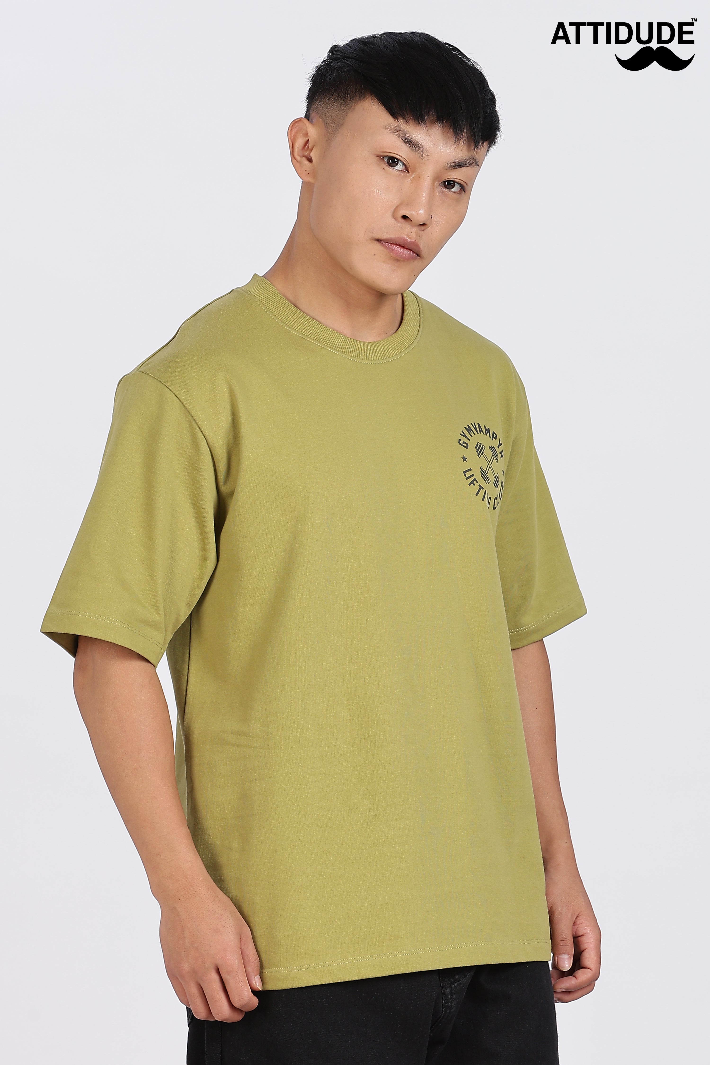 Gymvampyr Olive Drop Shoulder T-Shirt