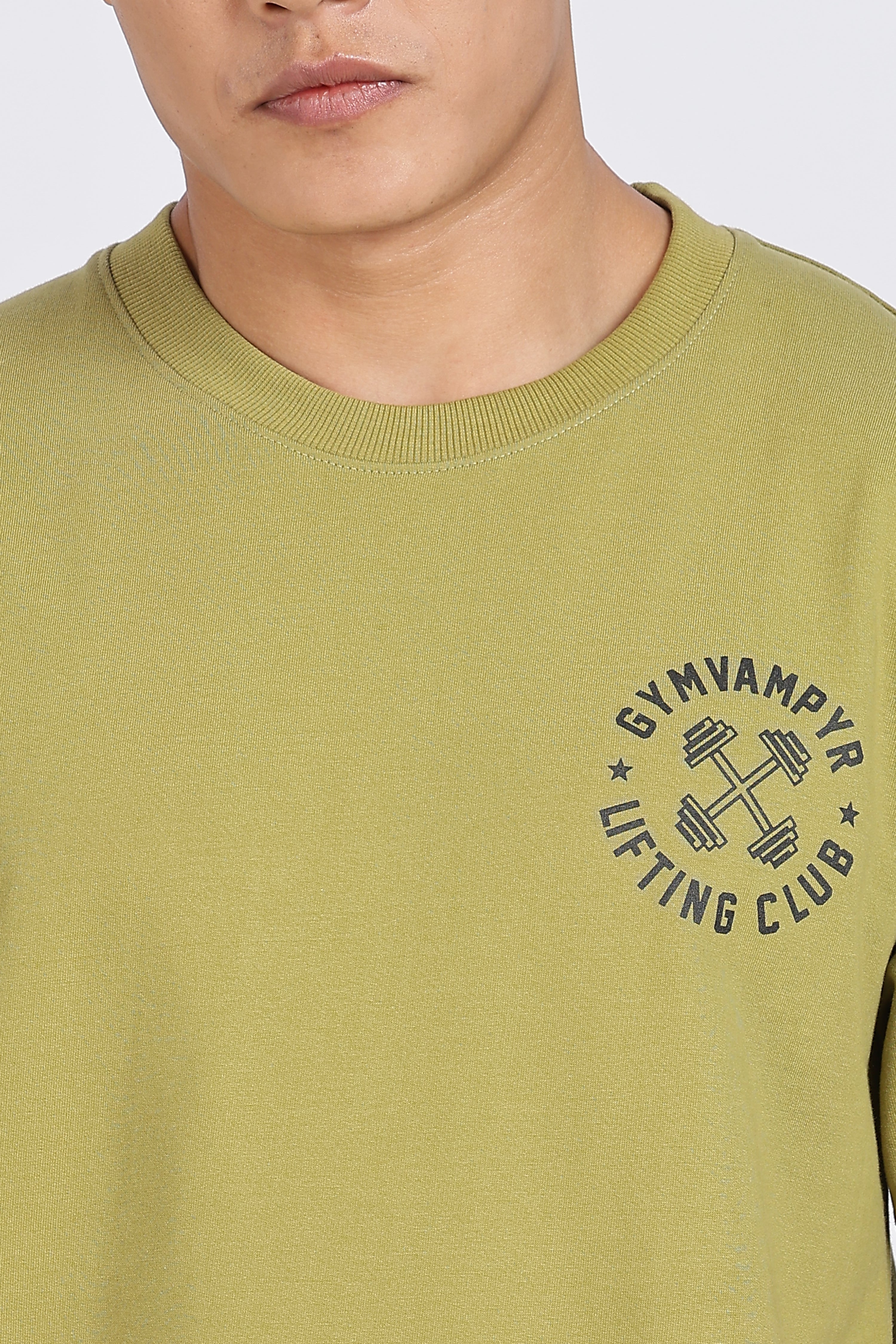 Gymvampyr Olive Drop Shoulder T-Shirt