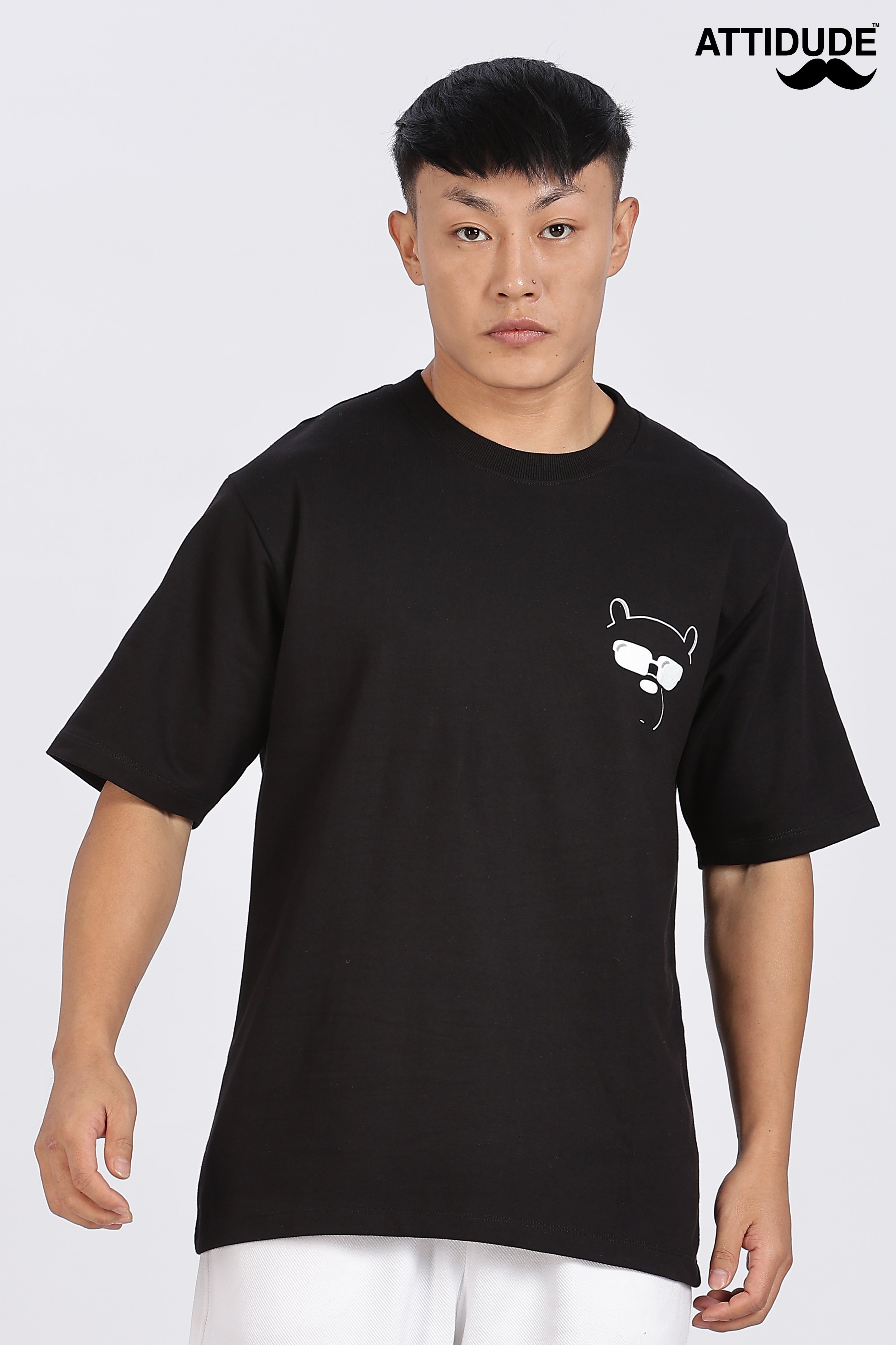 Inner Peace Black Drop Shoulder T-Shirt