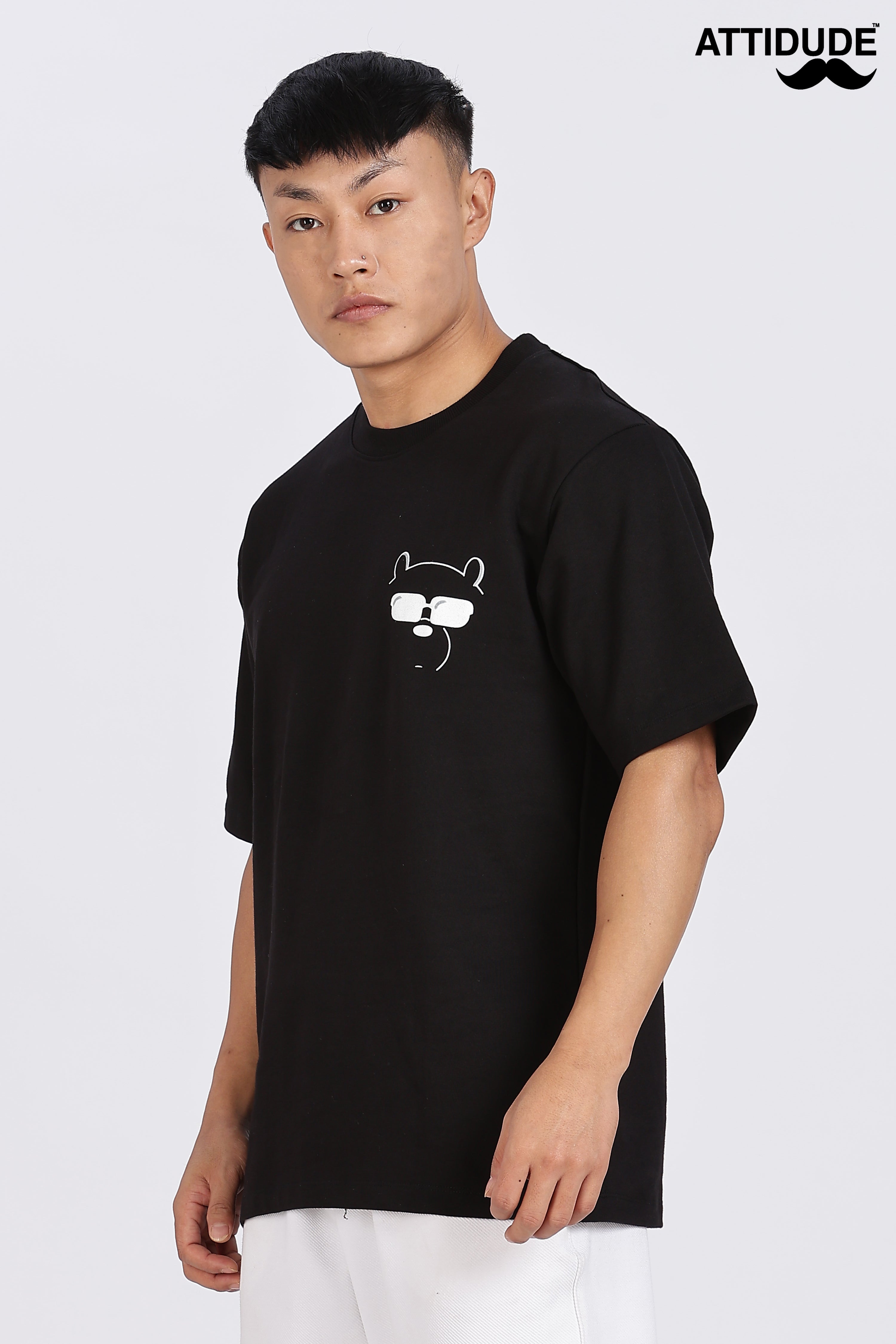 Inner Peace Black Drop Shoulder T-Shirt