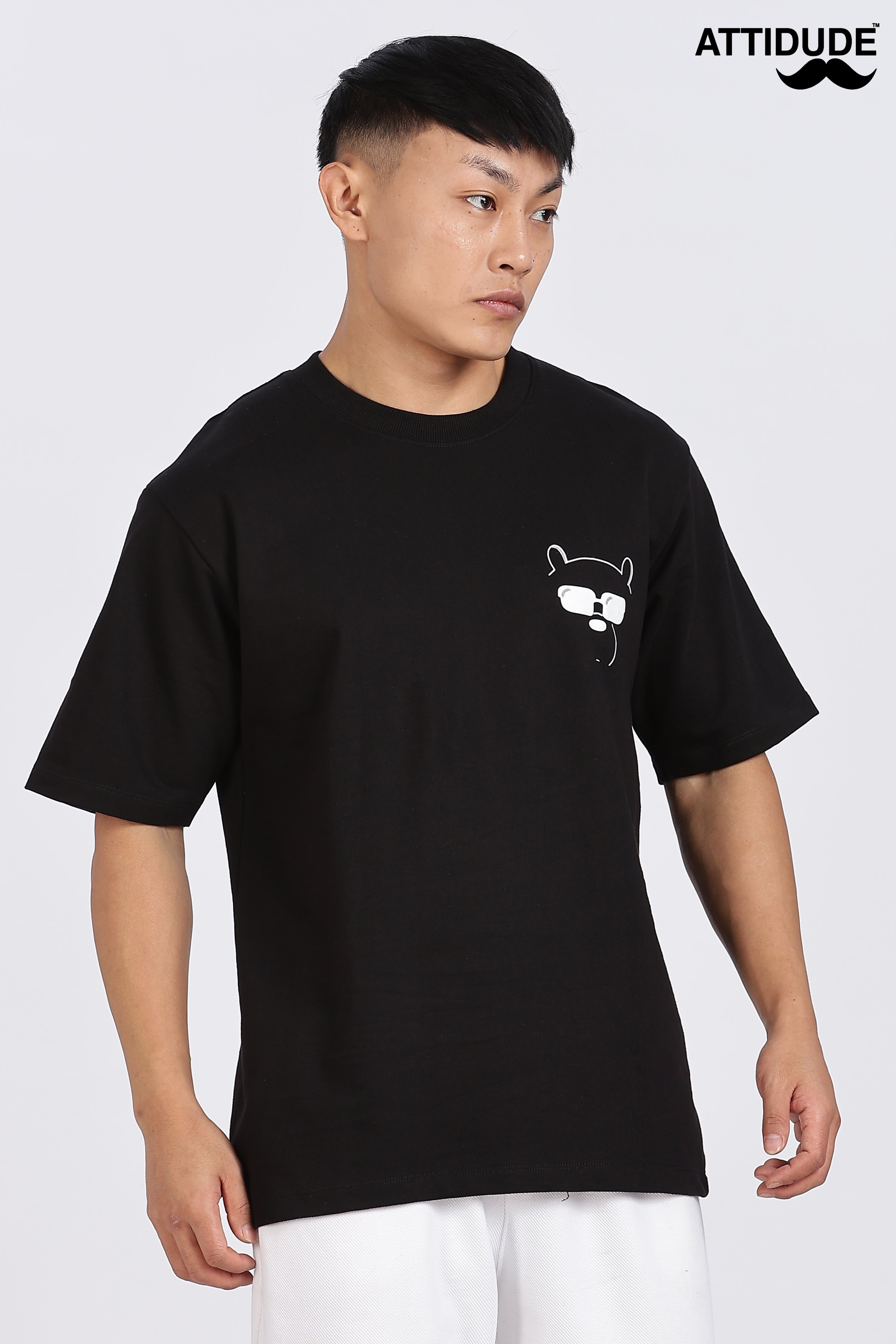 Inner Peace Black Drop Shoulder T-Shirt