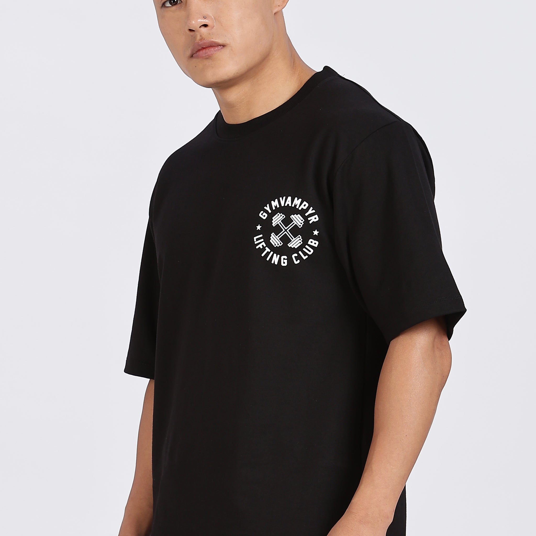 Gymvampyr Black Drop Shoulder T-Shirt (Article B0289)