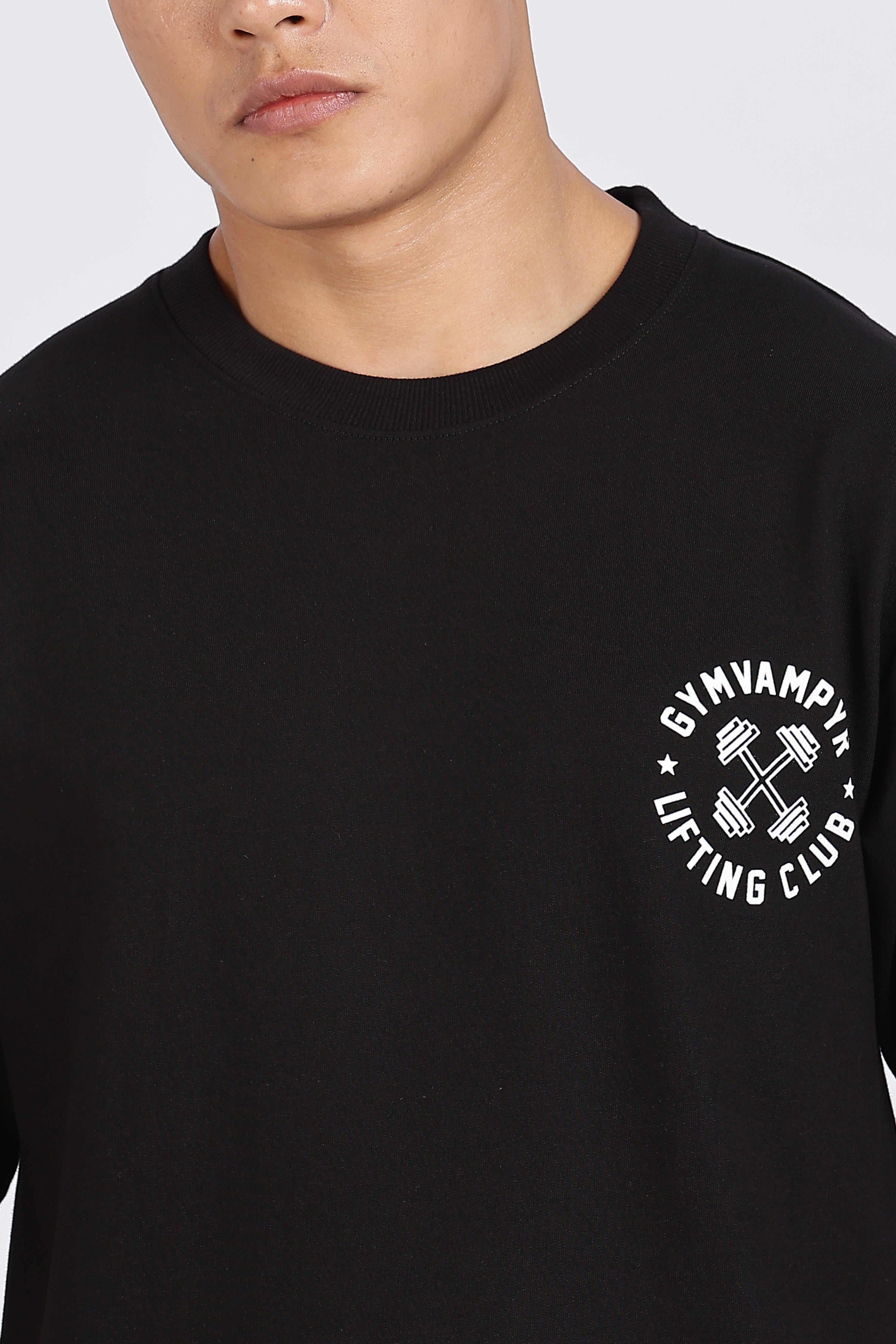 Gymvampyr Black Drop Shoulder T-Shirt