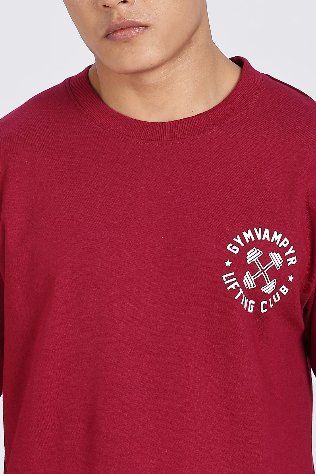 Gymvampyr Red Drop Shoulder T-Shirt (Article B0289)