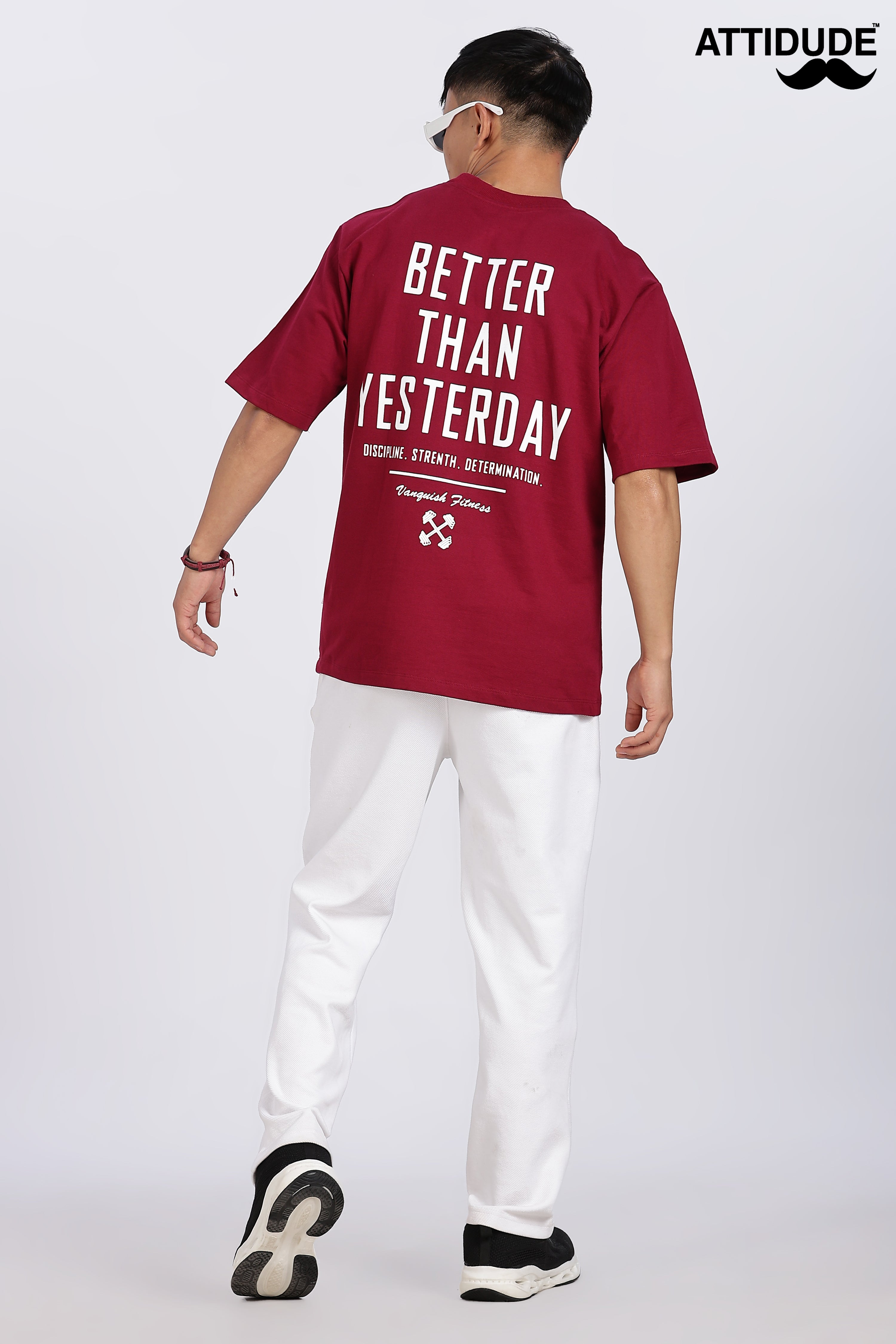 Gymvampyr Red Drop Shoulder T-Shirt