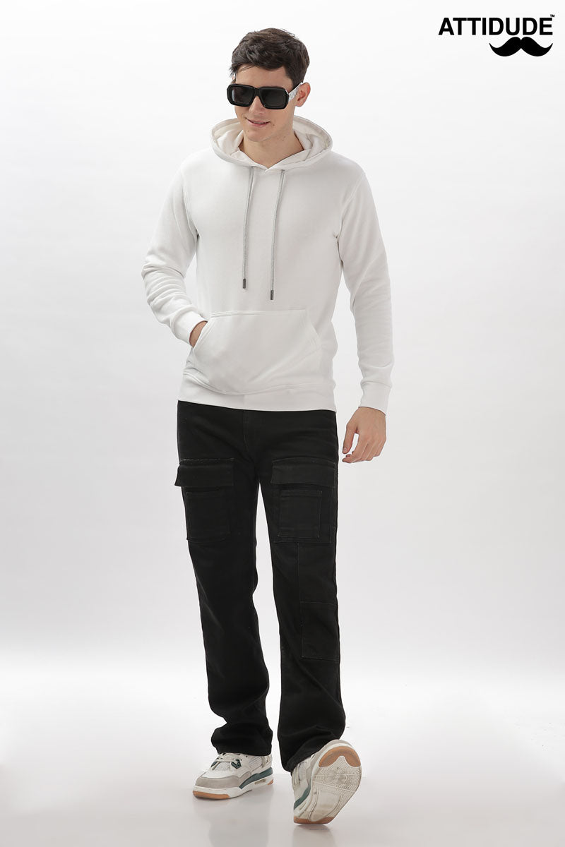 Classic White Pullover Hoodie
