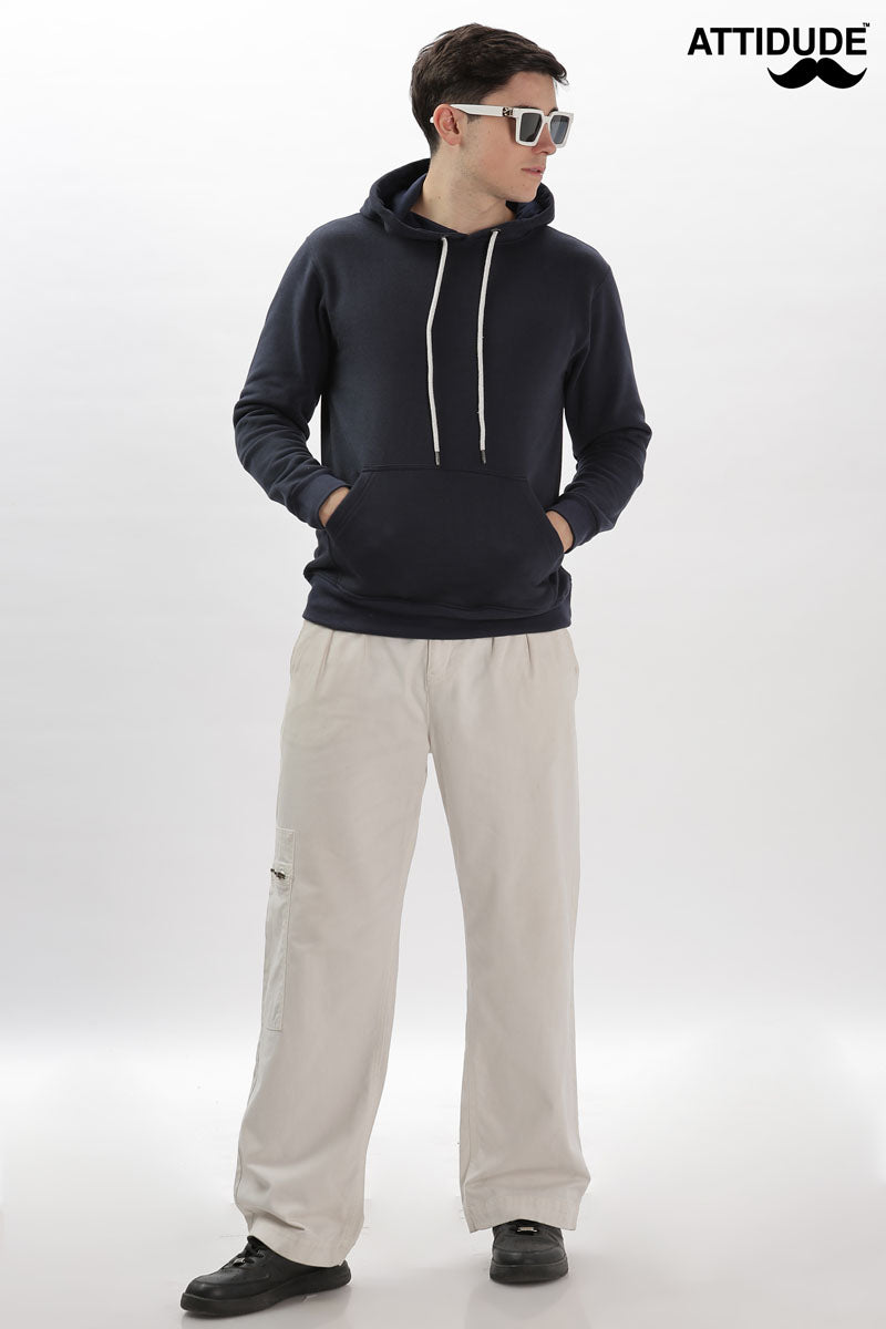 Classic Navy Blue Pullover Hoodie