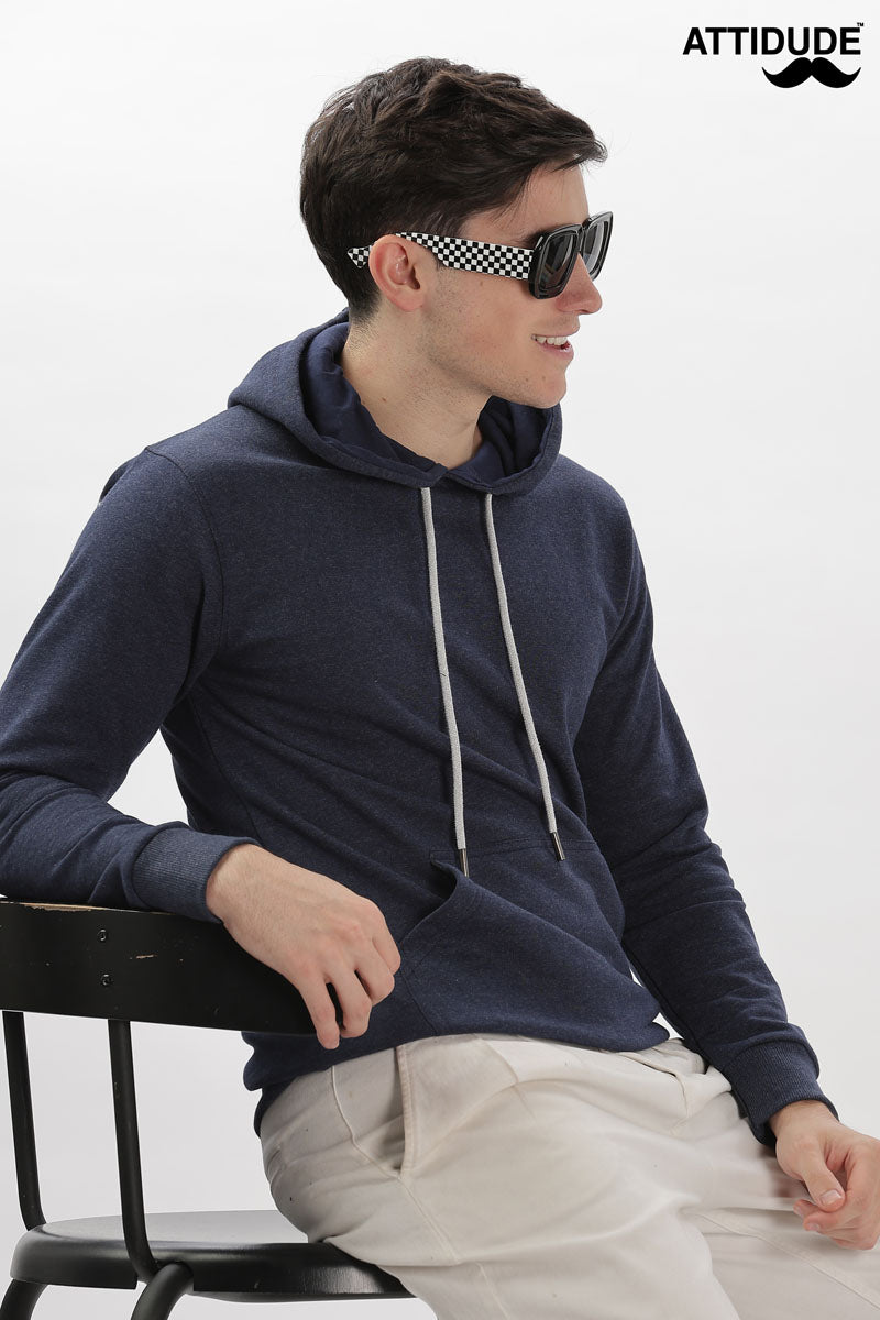 Deep Navy Blue Pullover Hoodie