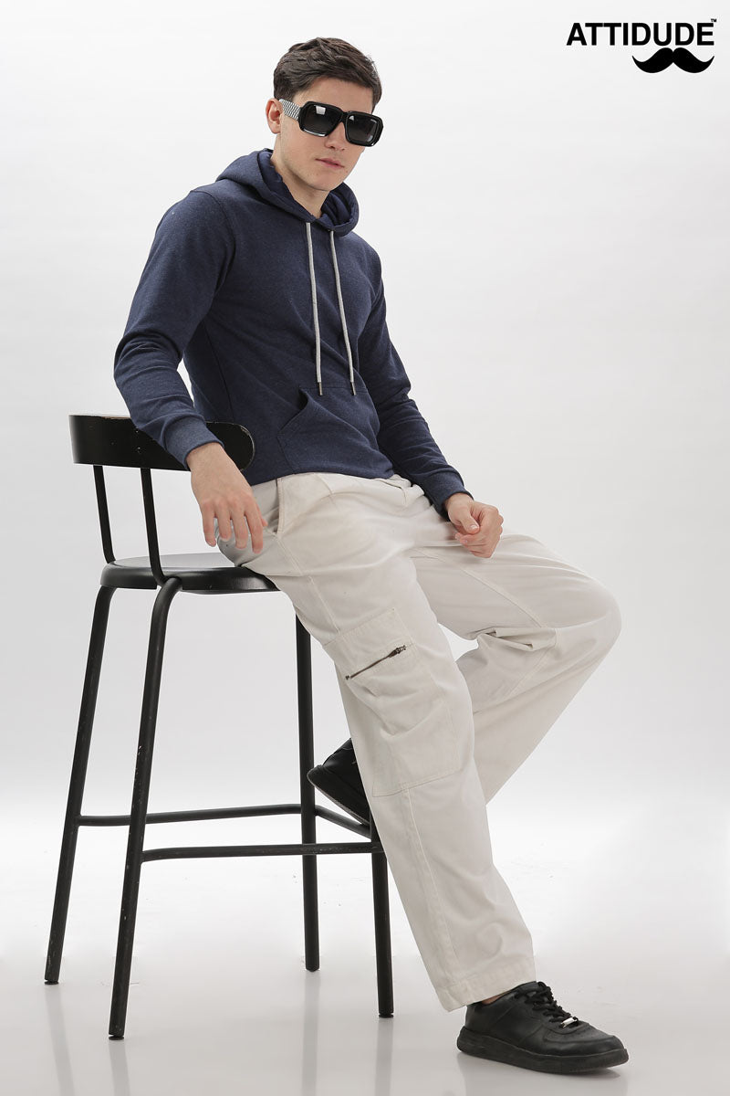 Deep Navy Blue Pullover Hoodie