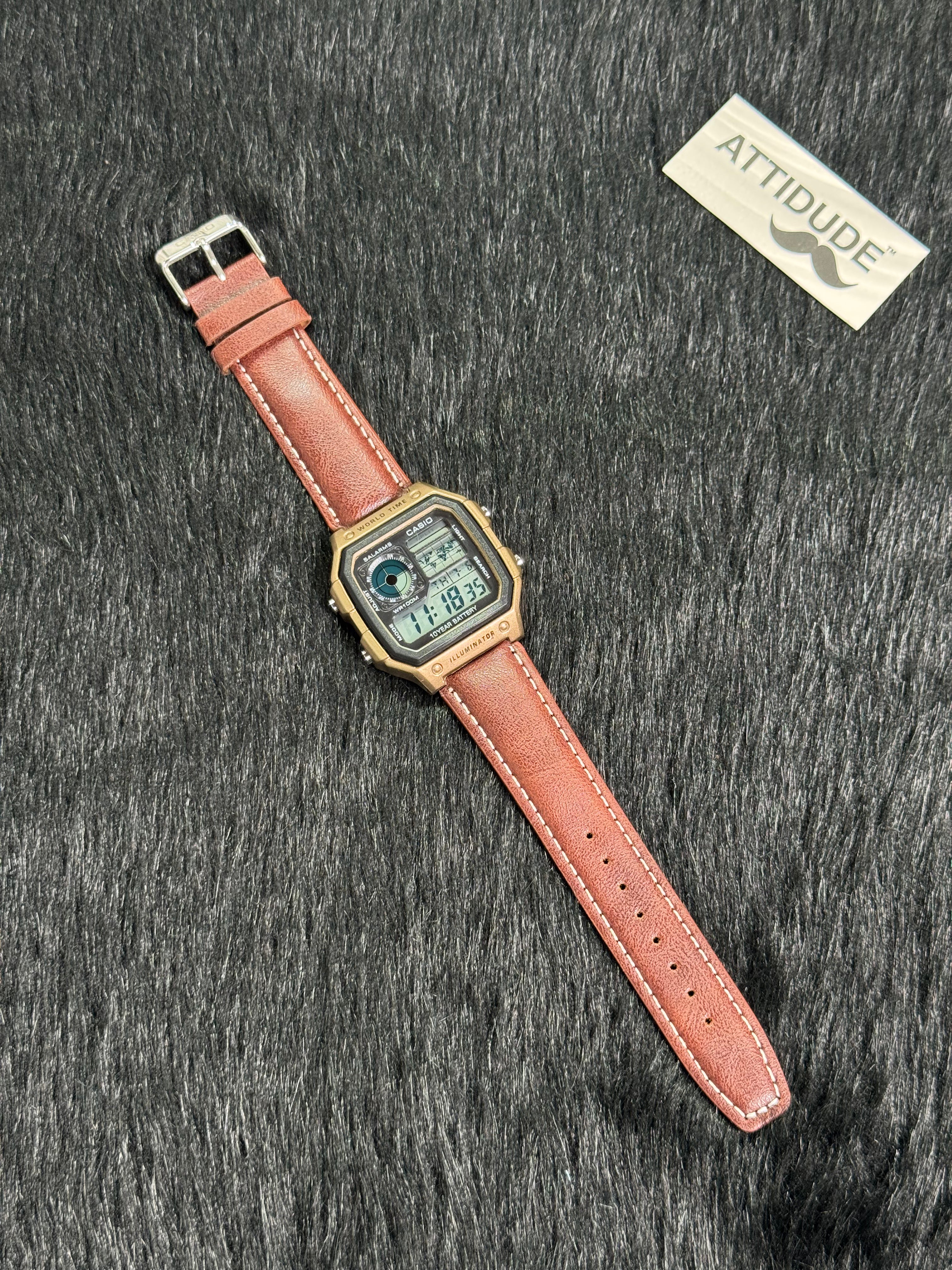 Casio Royale Brown & Rose Gold Watch